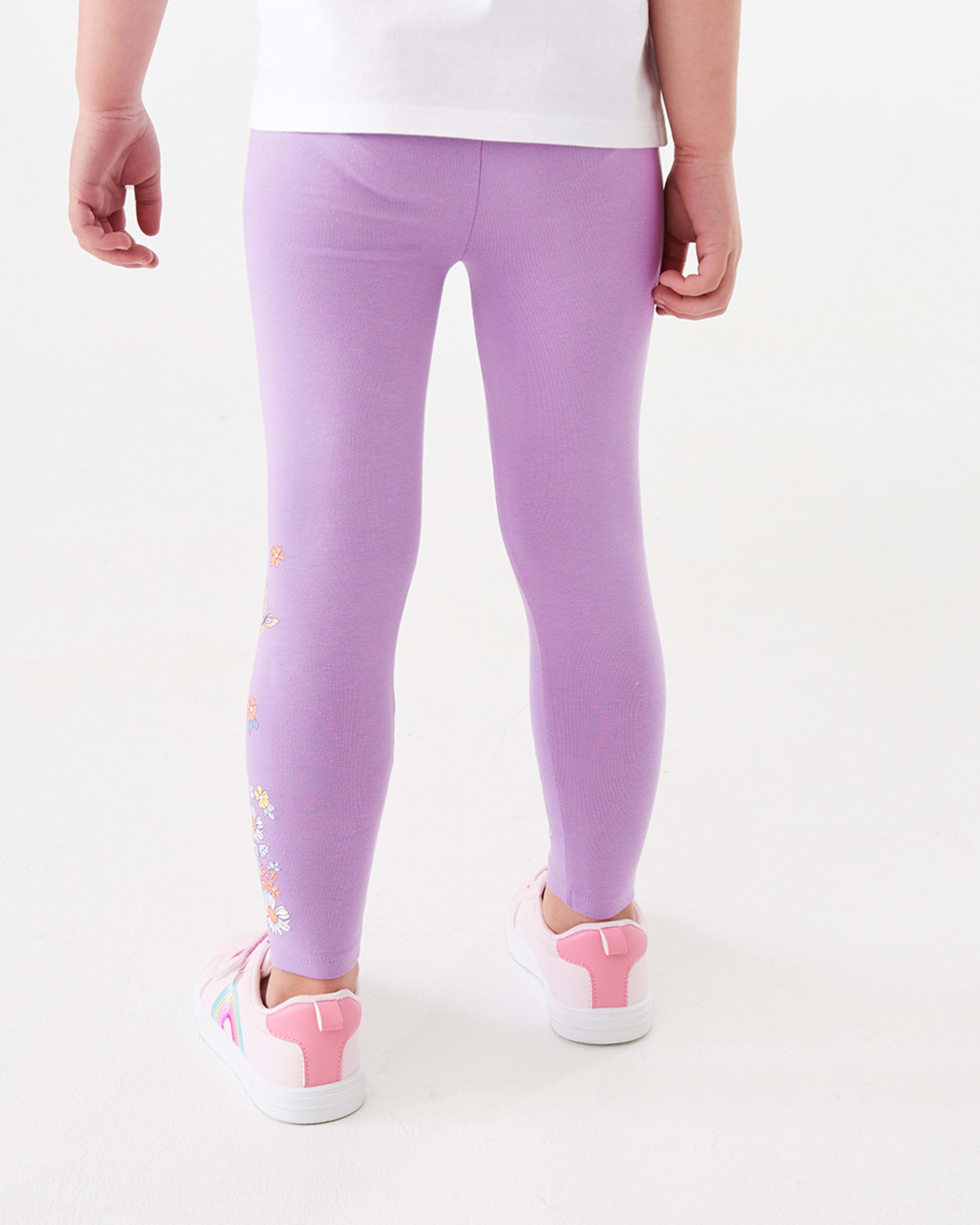 2 Printed Leggings Prpl Flwer, 2 of 7