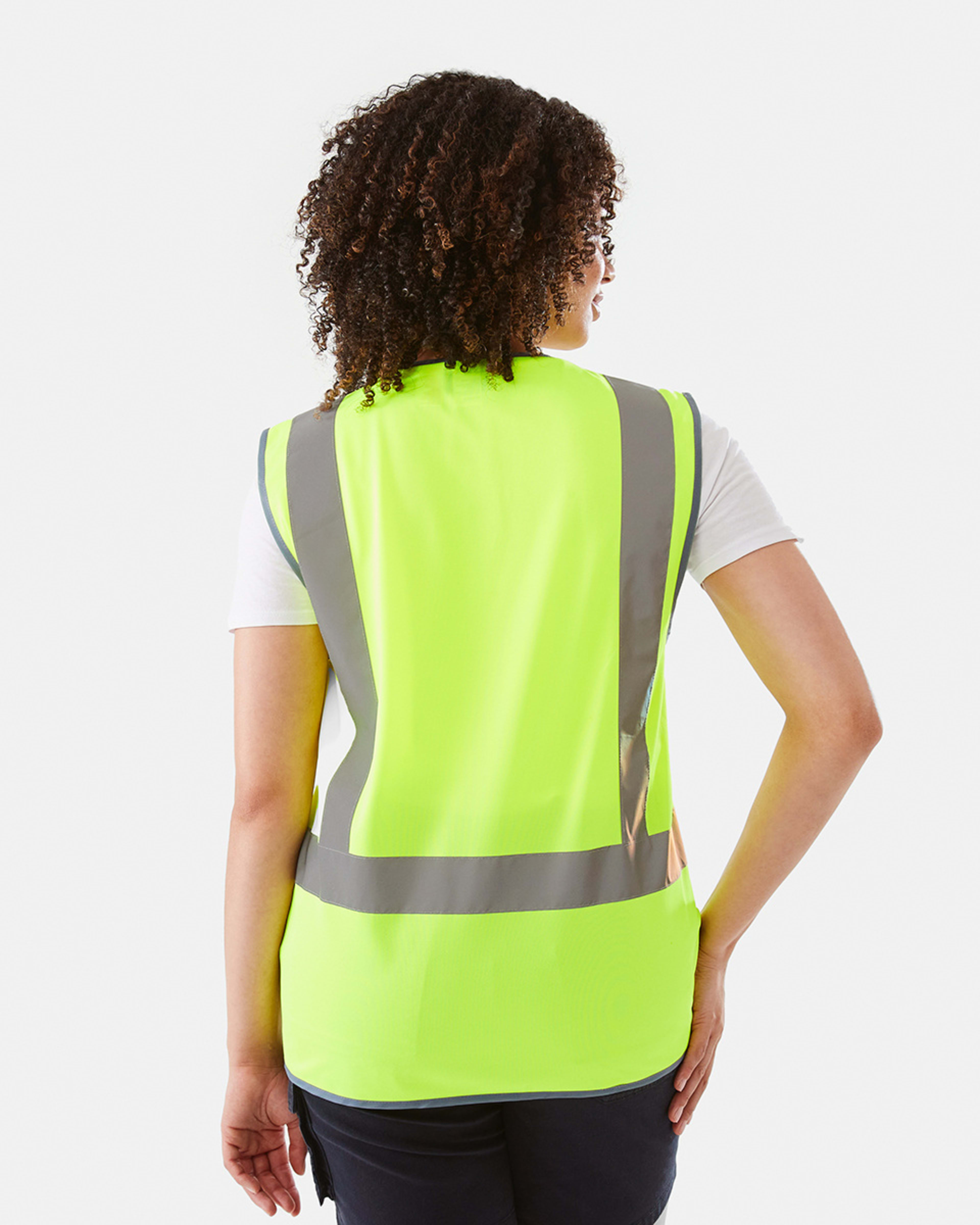 6 Workwear Hi-Visibility Vest FLURO YELLOW, 6 of 10