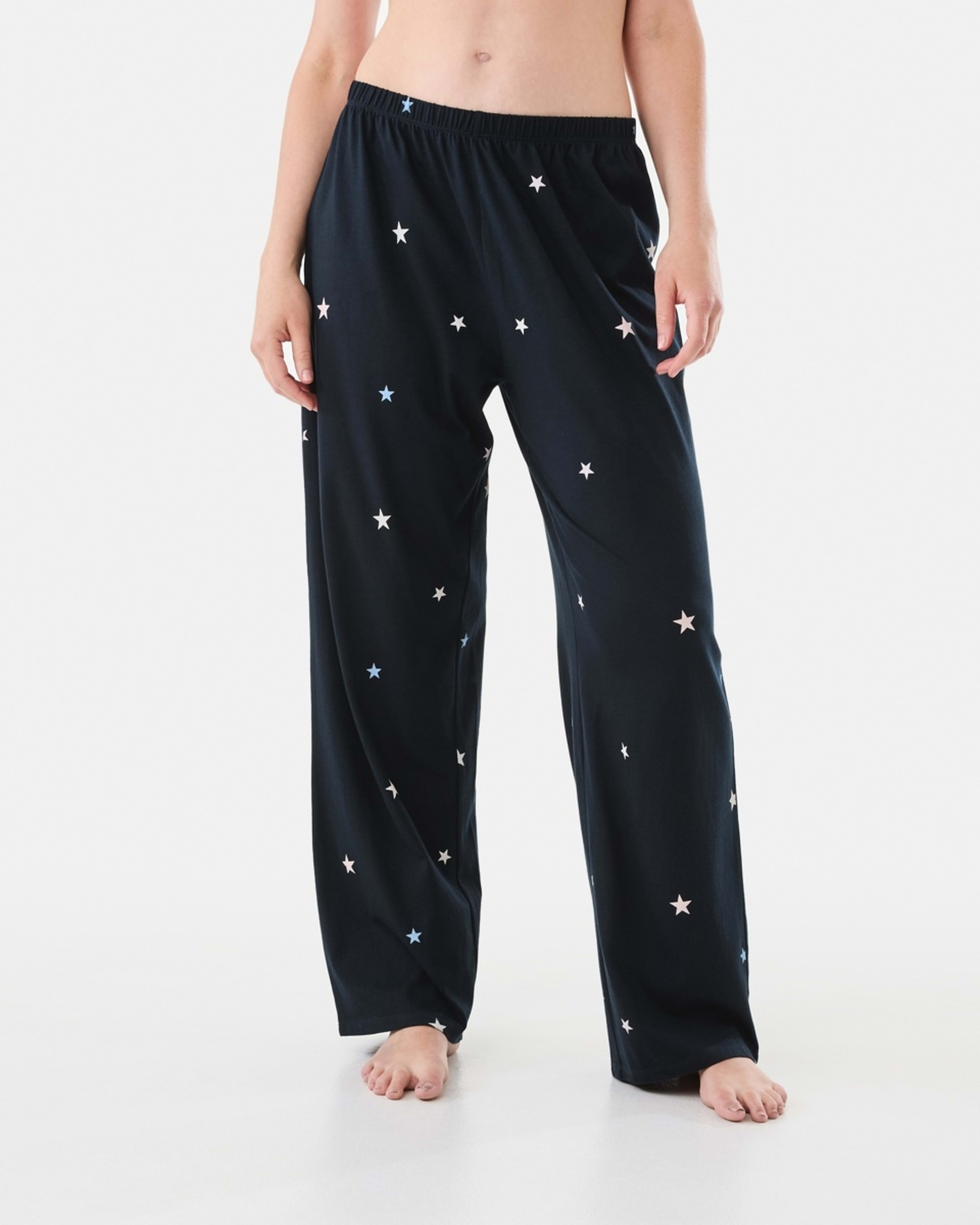 1 Printed Knit Pants Navy Star, 1 of 5