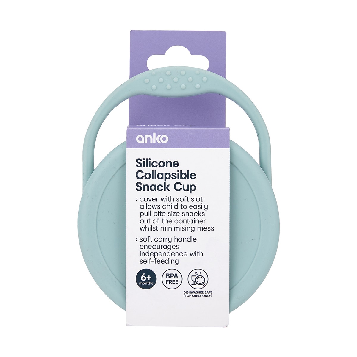 Silicone Collapsible Snack Cup Teal Kmart