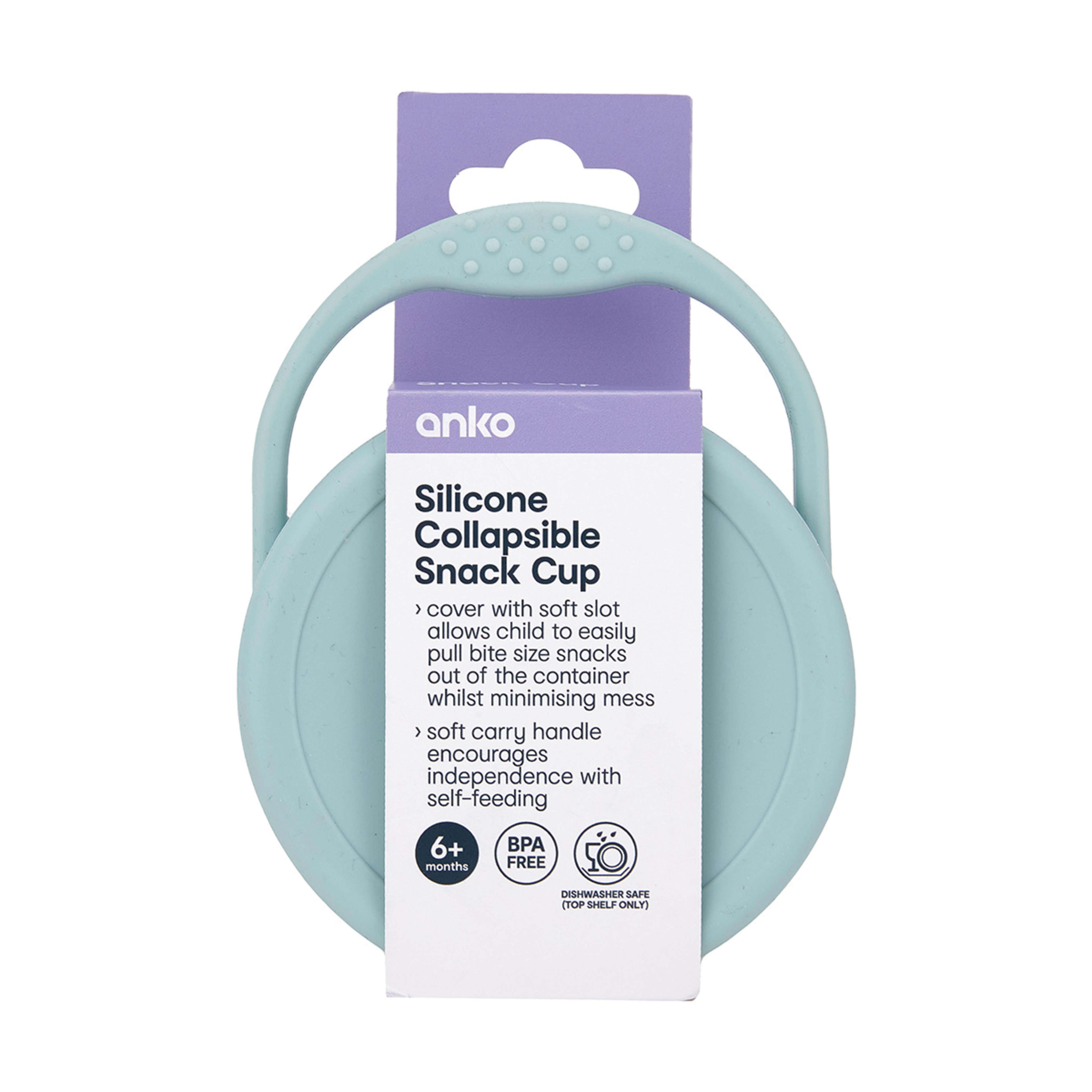 Silicone Collapsible Snack Cup Teal Kmart