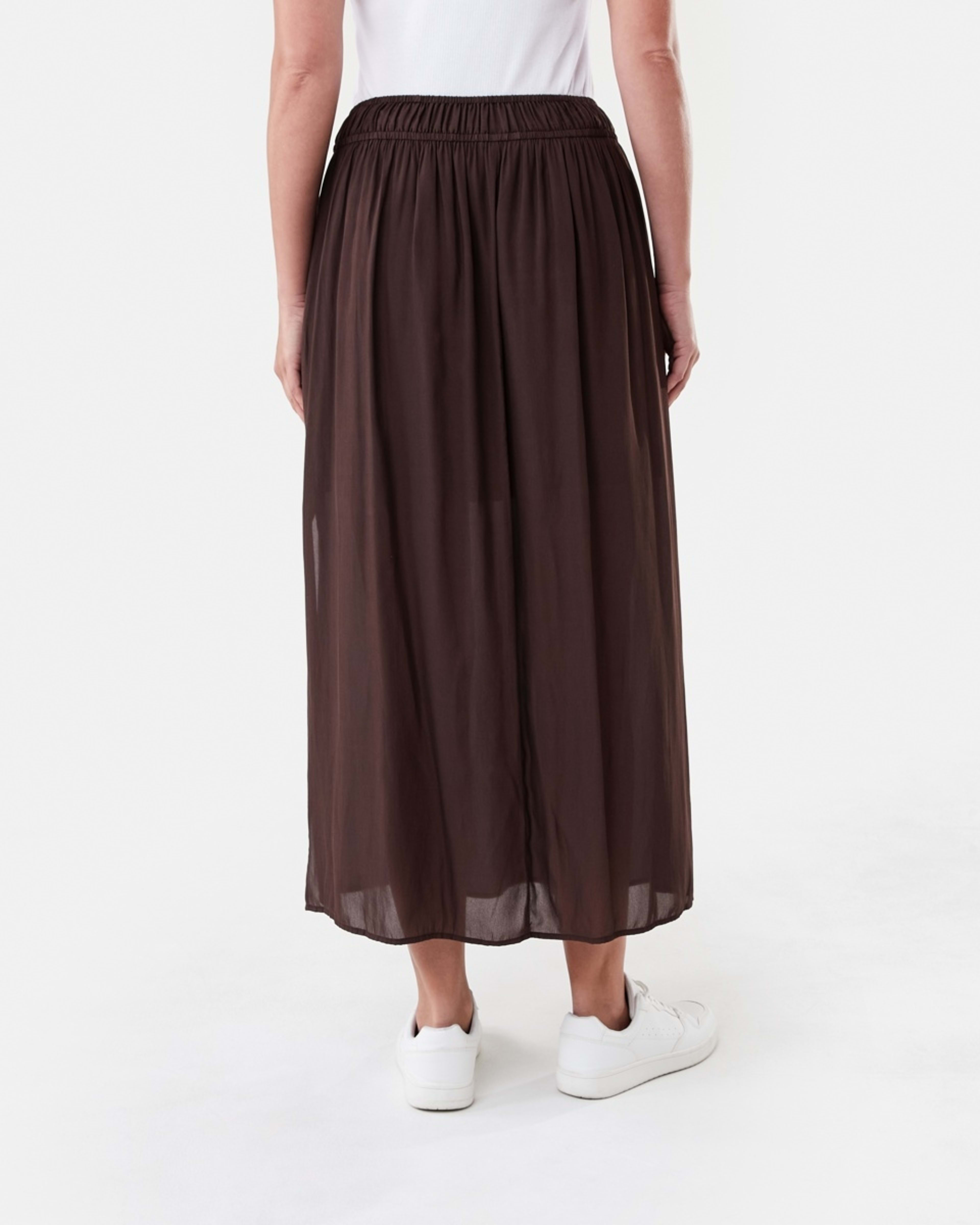 3 Sheer Flowy Maxi Skirt Melt Brown, 3 of 6