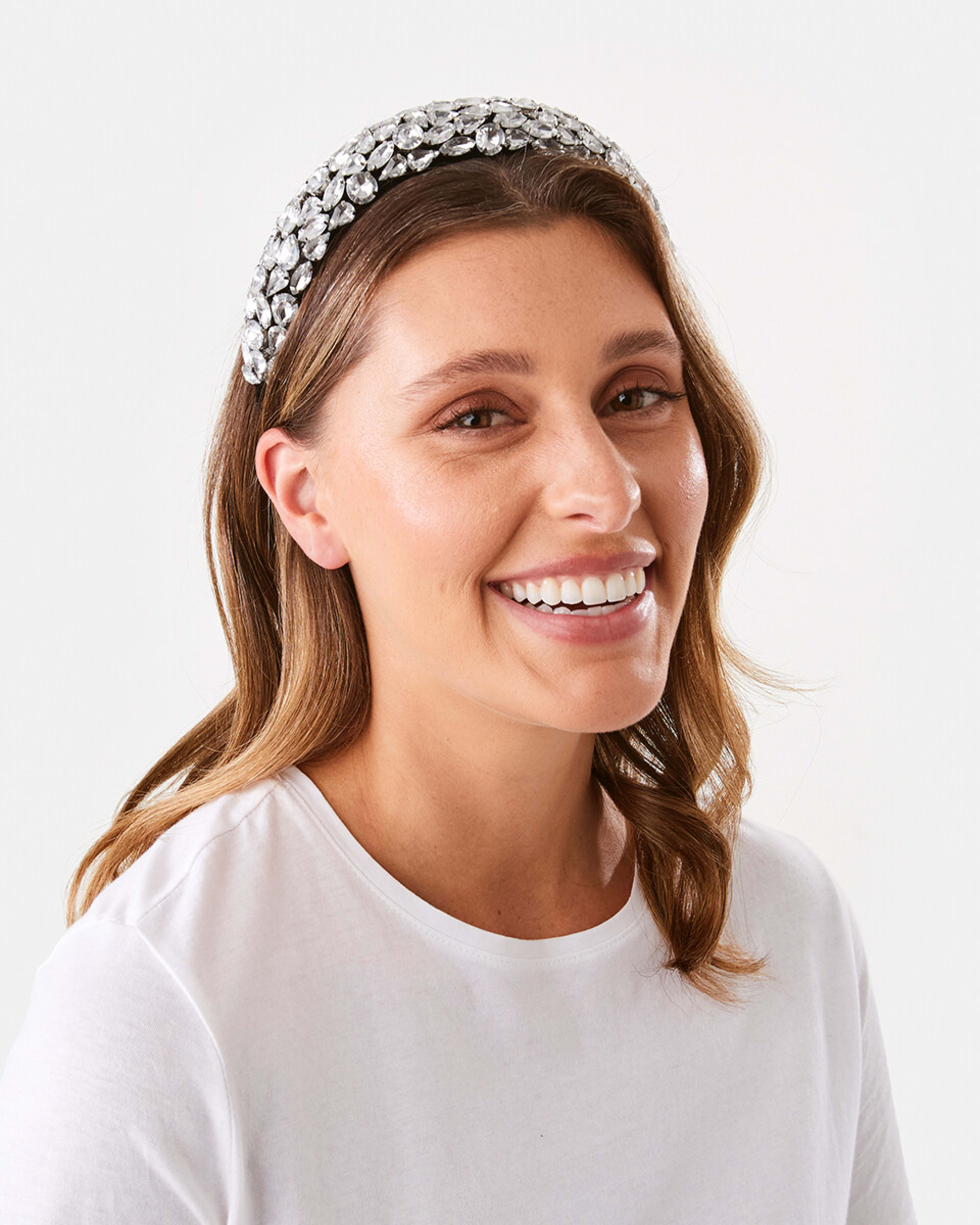 4 Statement Diamante Headband Black, 4 of 5