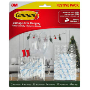 54 Pack 3M Command Festive Hooks