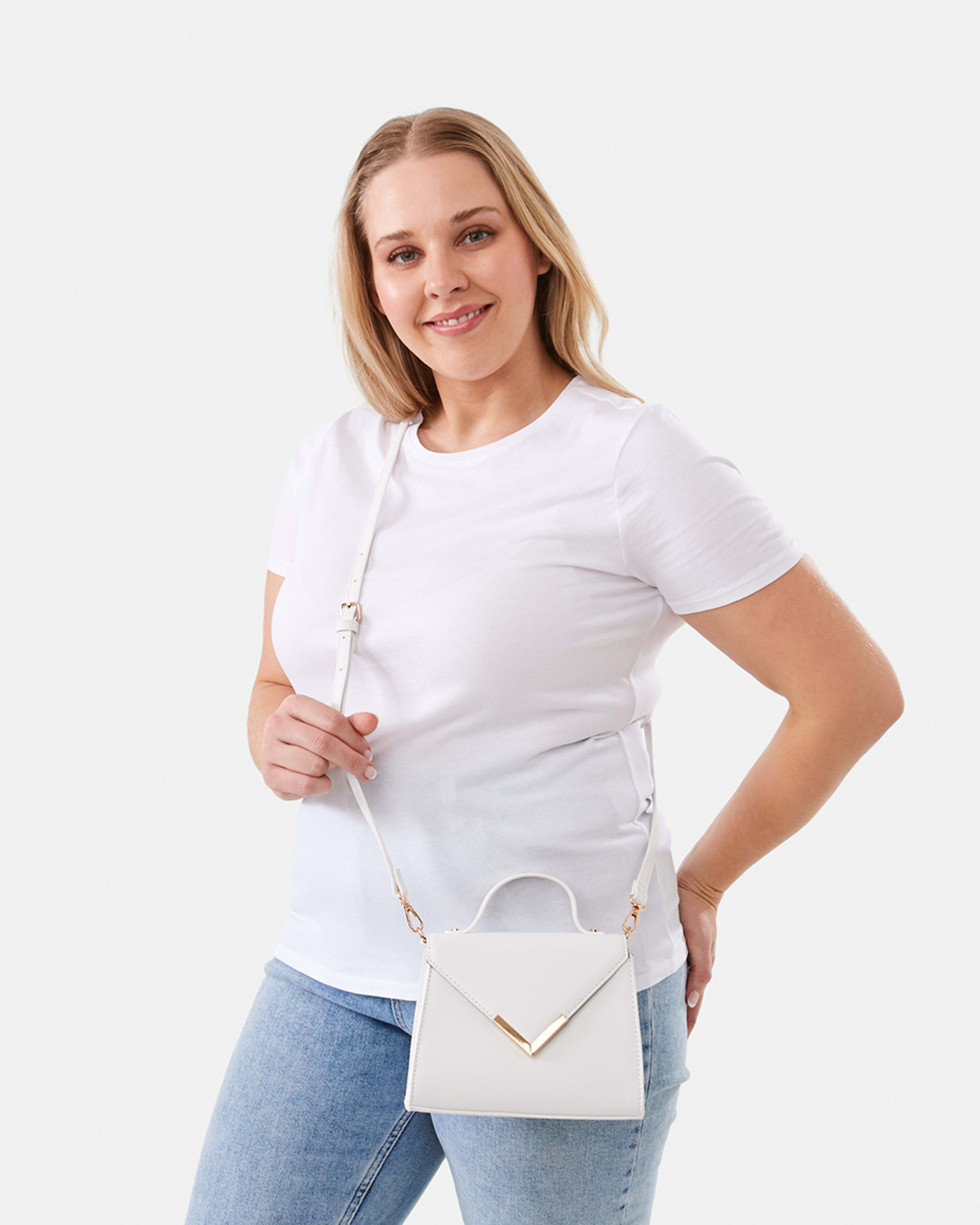 5 Dressy Flap Crossbody Bag White2, 5 of 5