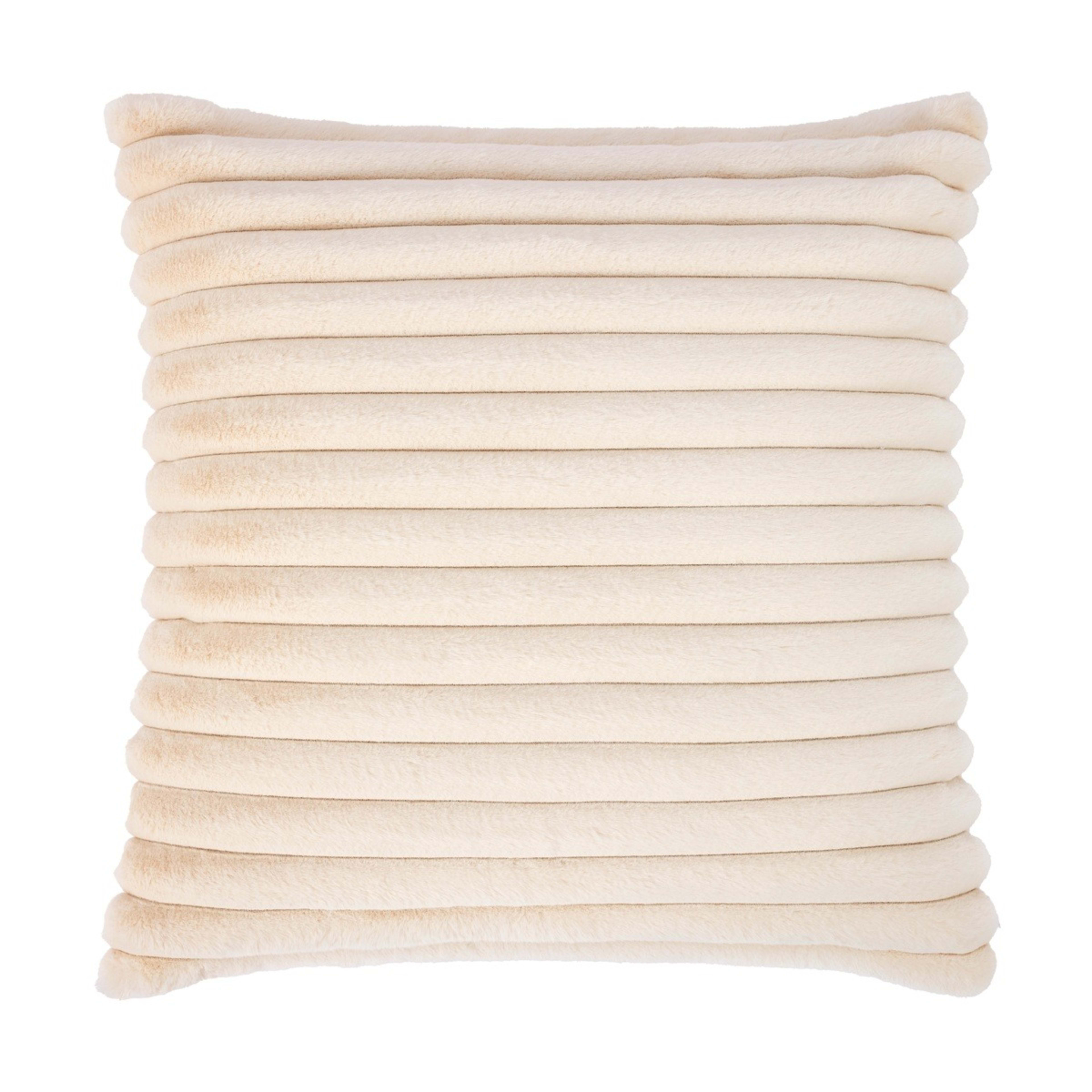 1 60cm Coco Faux Fur Cushion - Ivory, 1 of 4
