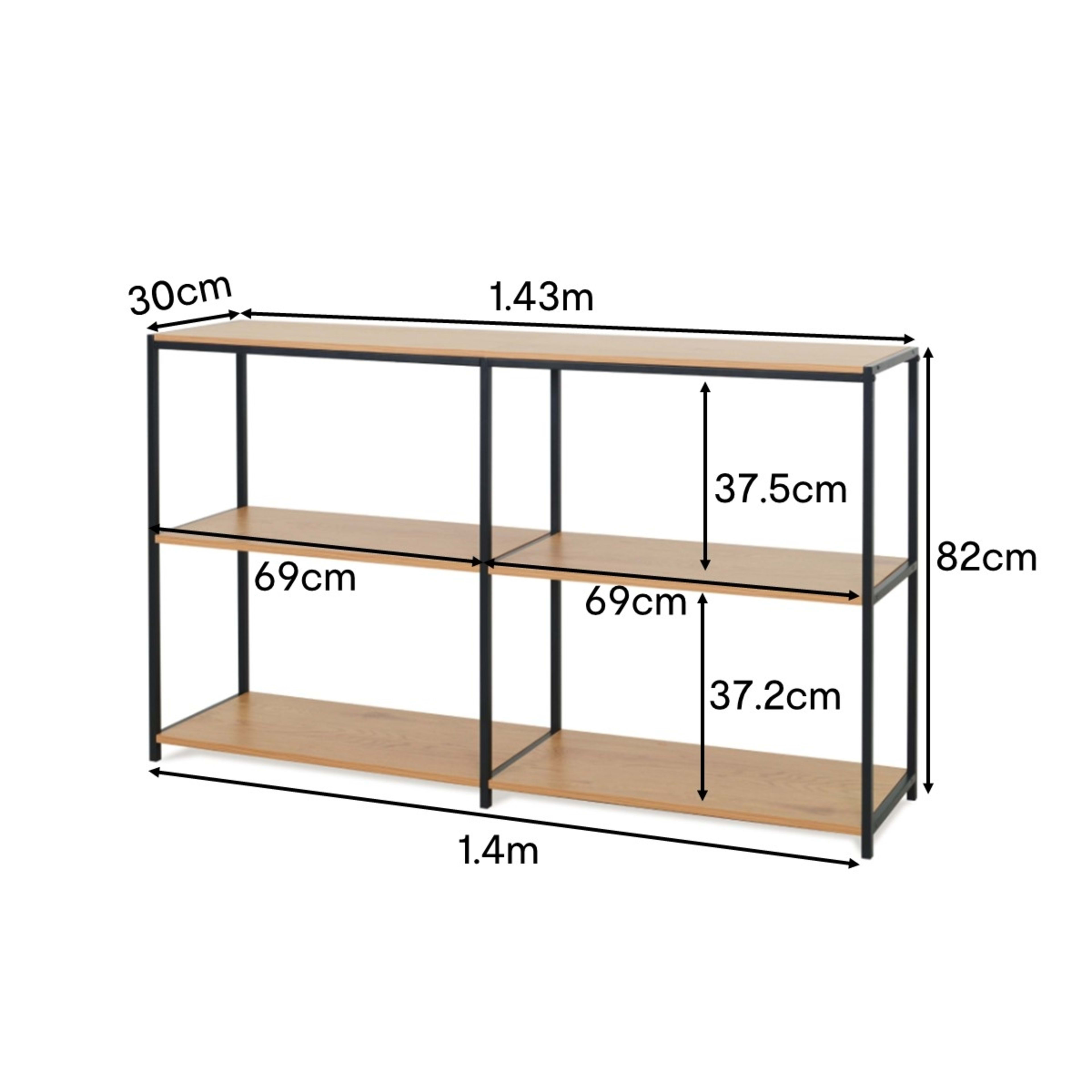 Blake 3 Tier Long Bookshelf Kmart