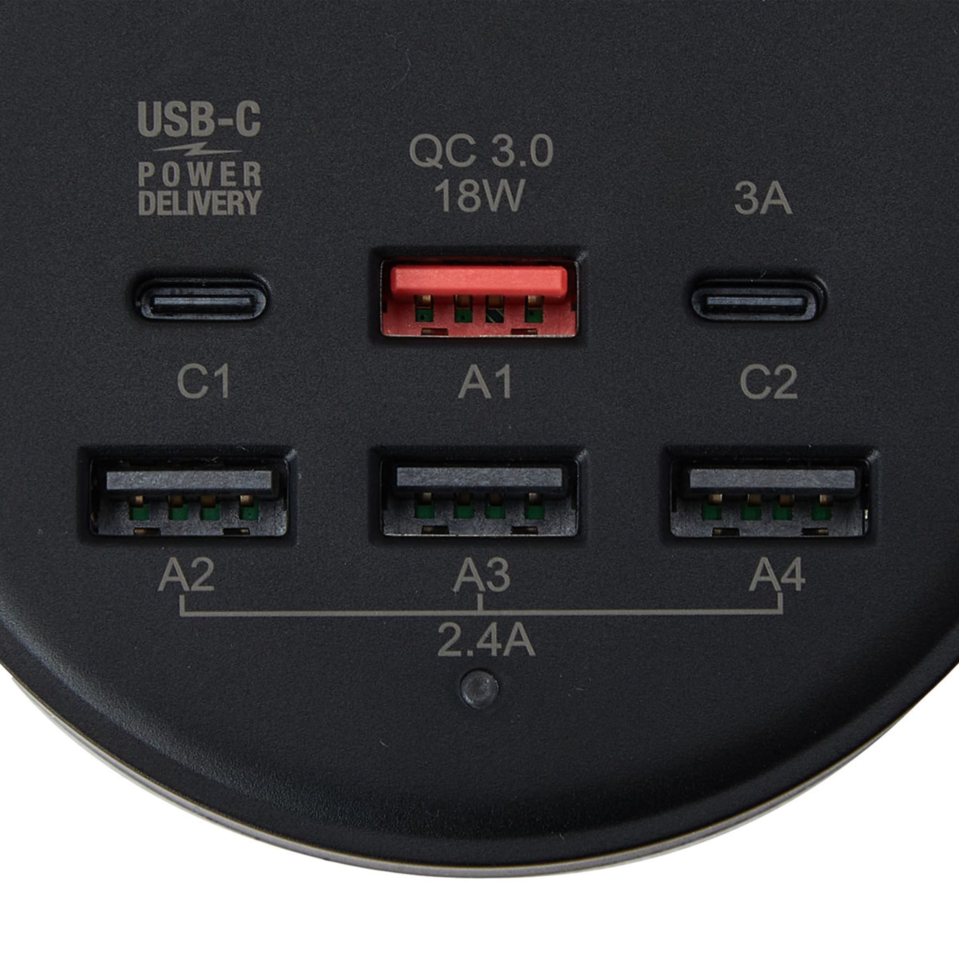 45W Wall Charger 6 Port USB and USBC Kmart