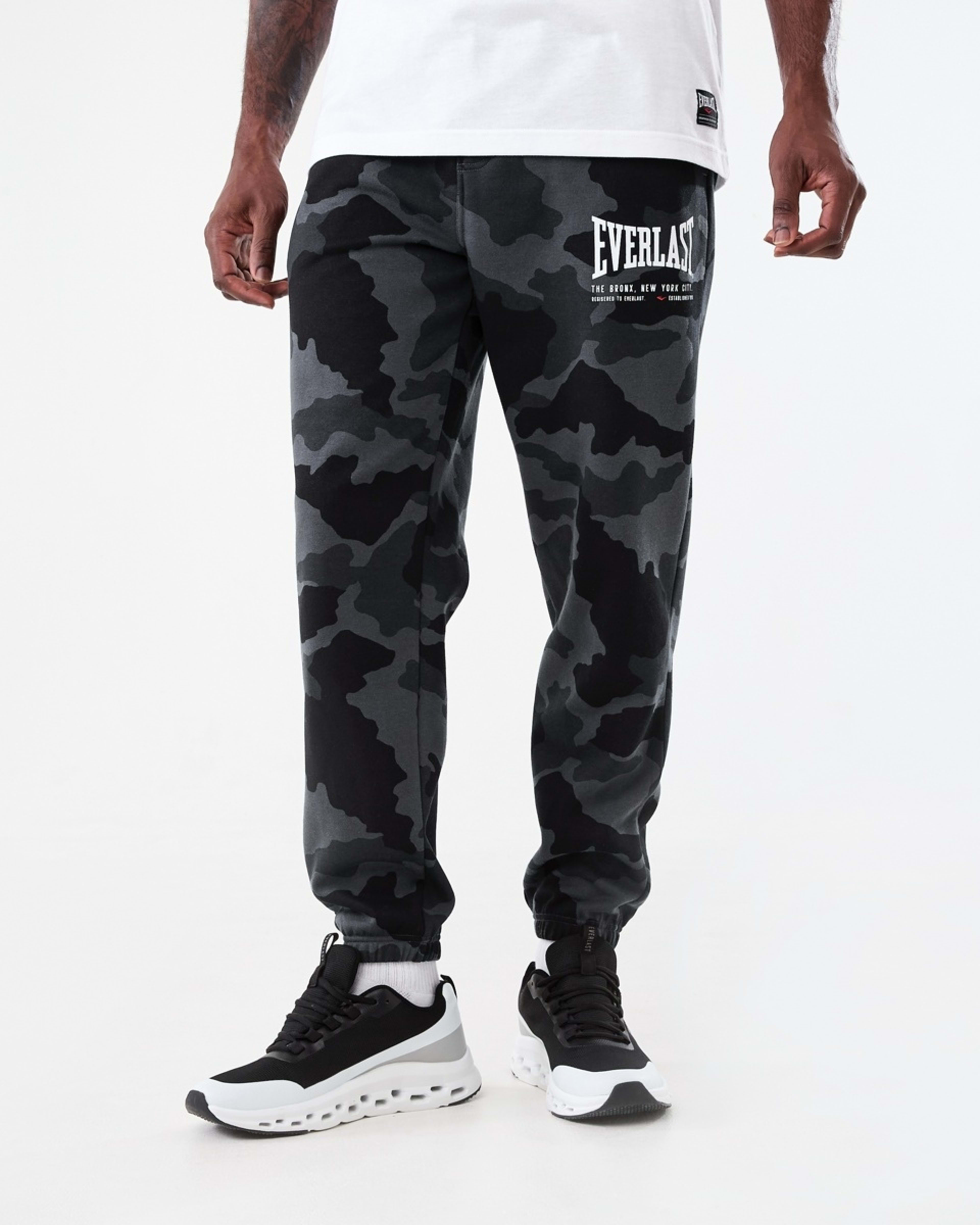 2 Everlast Mens Camo Trackpants Char Camo, 2 of 7