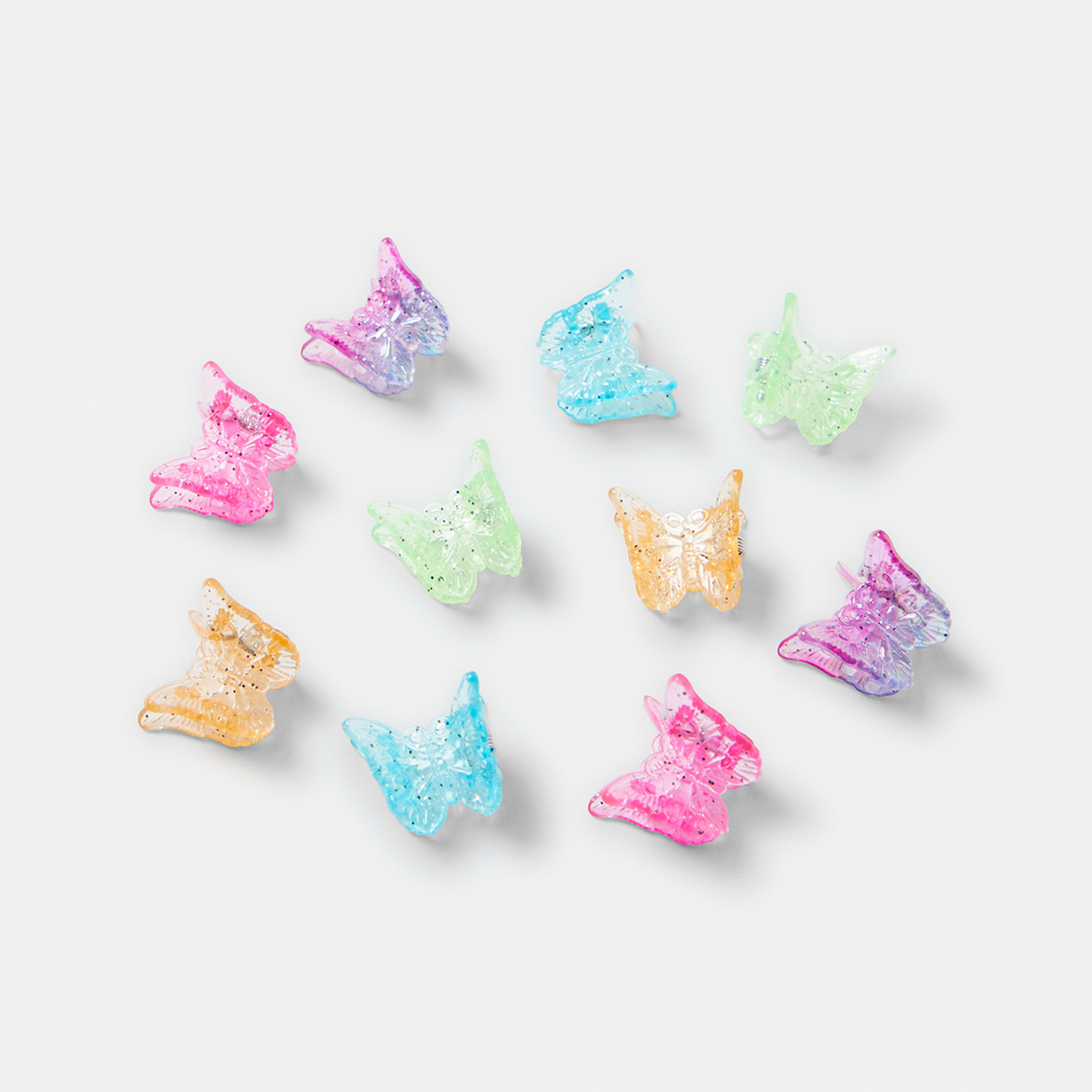 10 Pack Bright Butterfly Mini Hair Clips Kmart