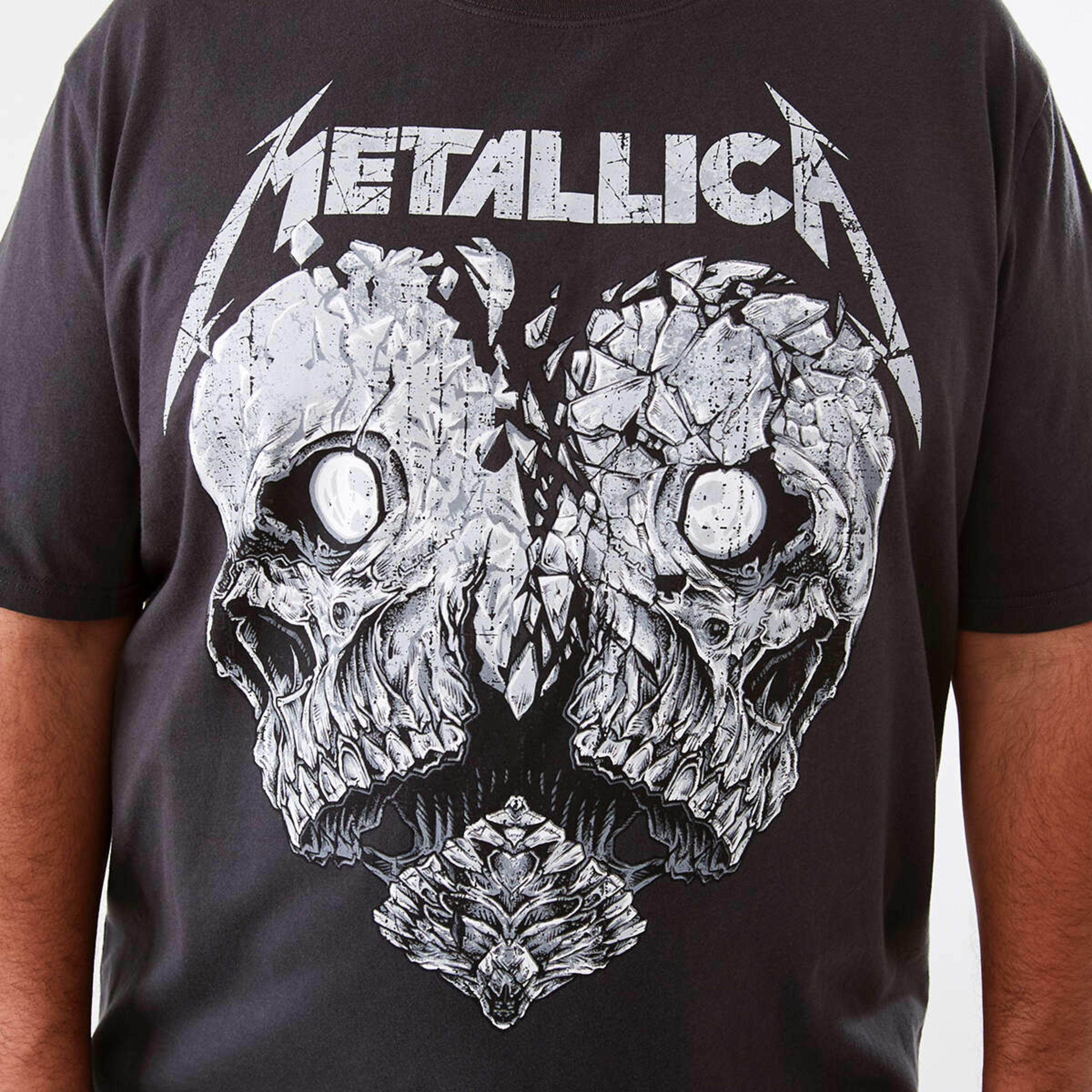 5 Men's Larger Size Metallica License T-shirt Grey, 5 of 5