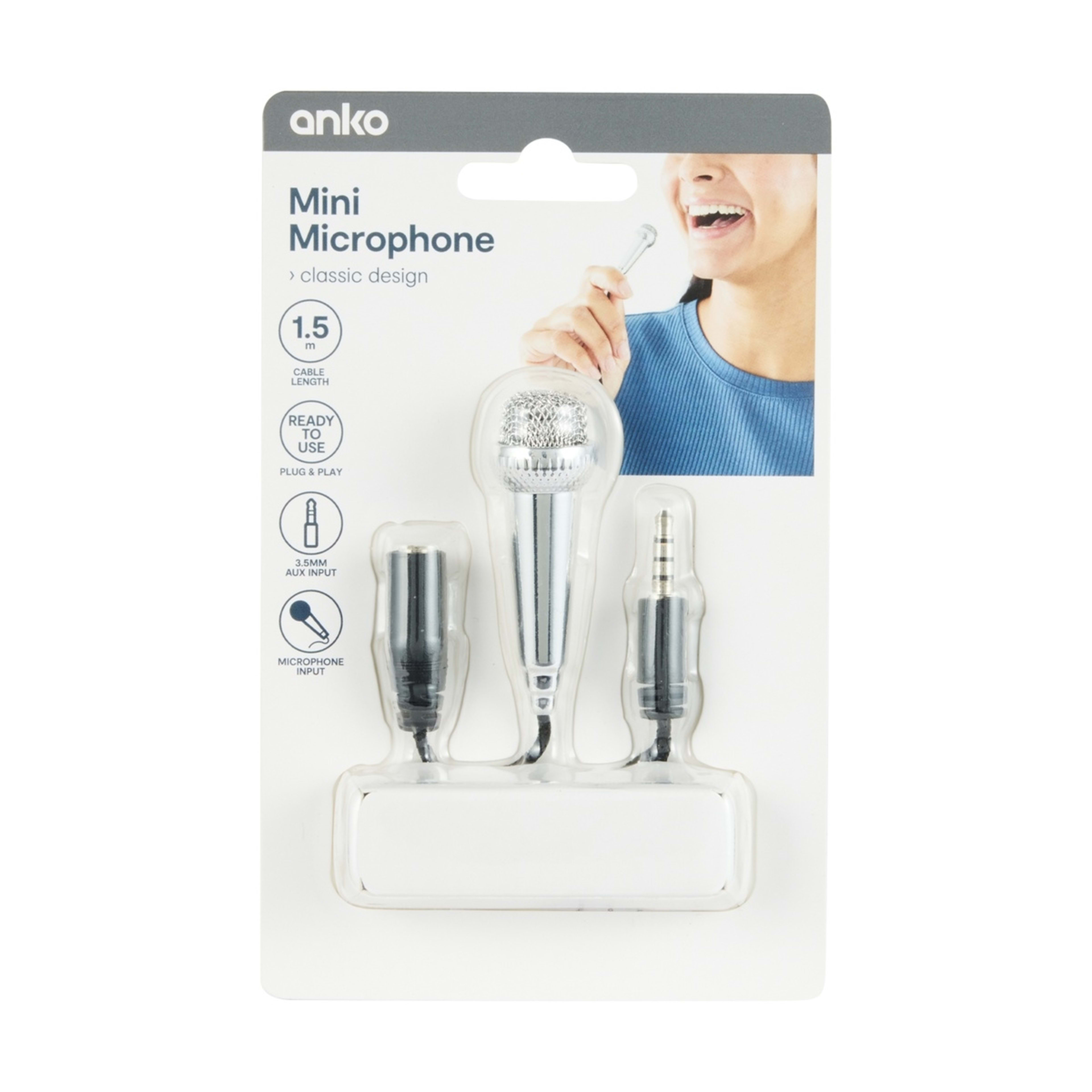 8 Mini Microphone - Silver Look, 8 of 8