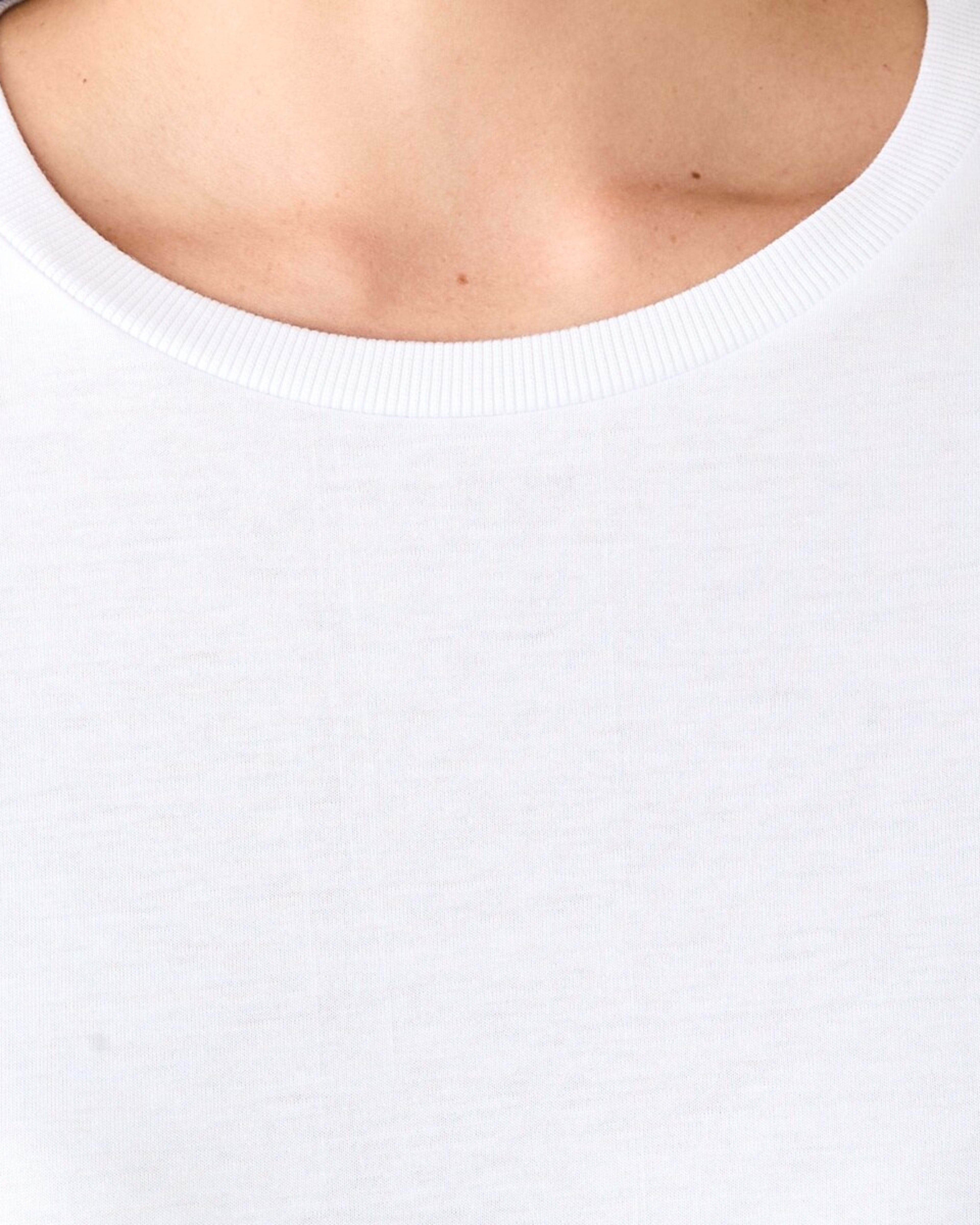 5 Long Sleeve Cotton Modal T-shirt WHITE, 5 of 6