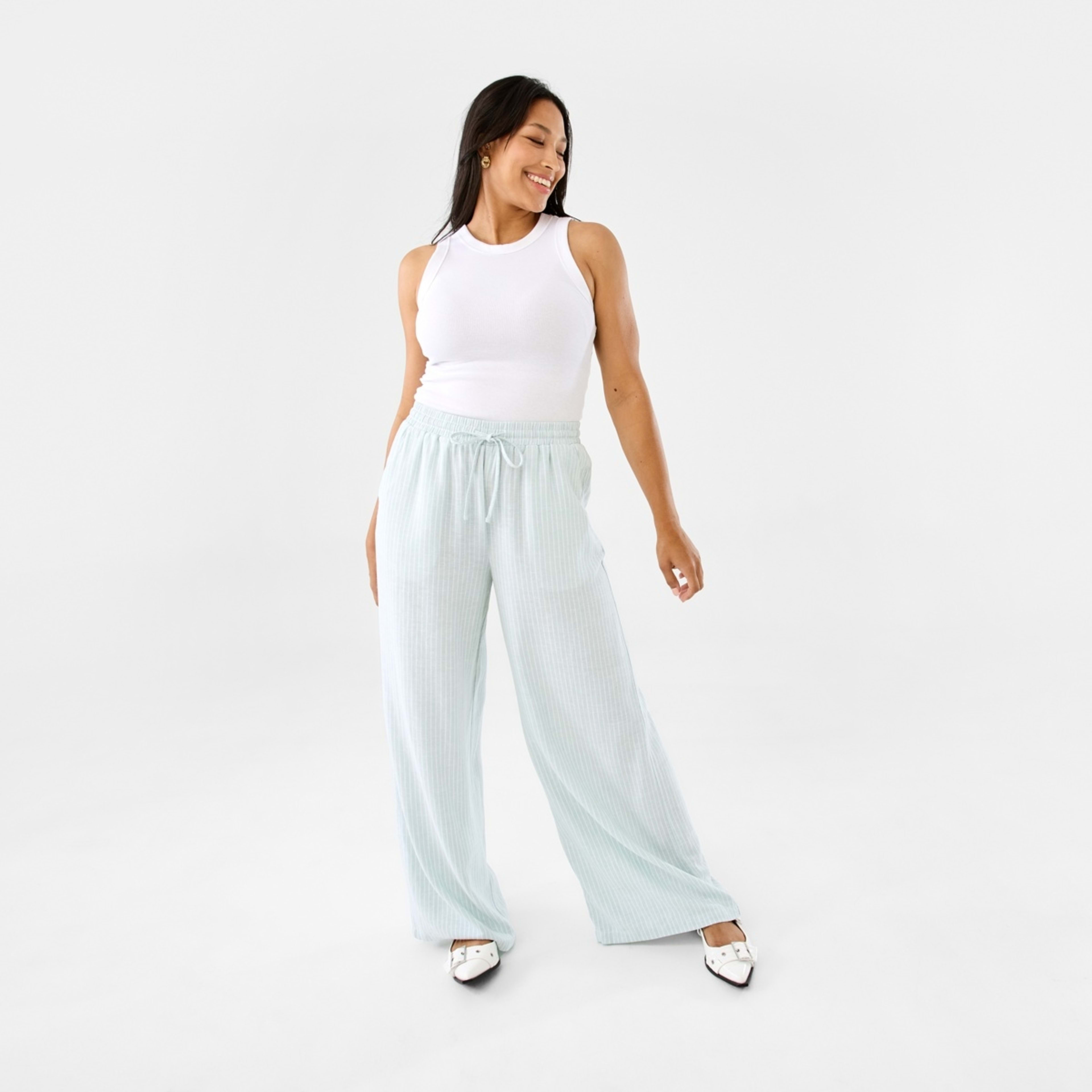 3 Wide Full Length Pants Seafoam St, 3 of 7