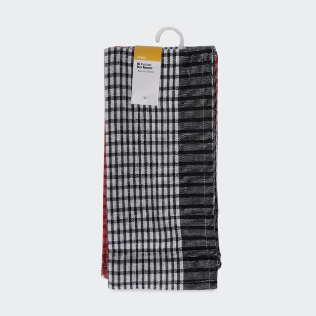 10 Pack Cotton Tea Towels Kmart