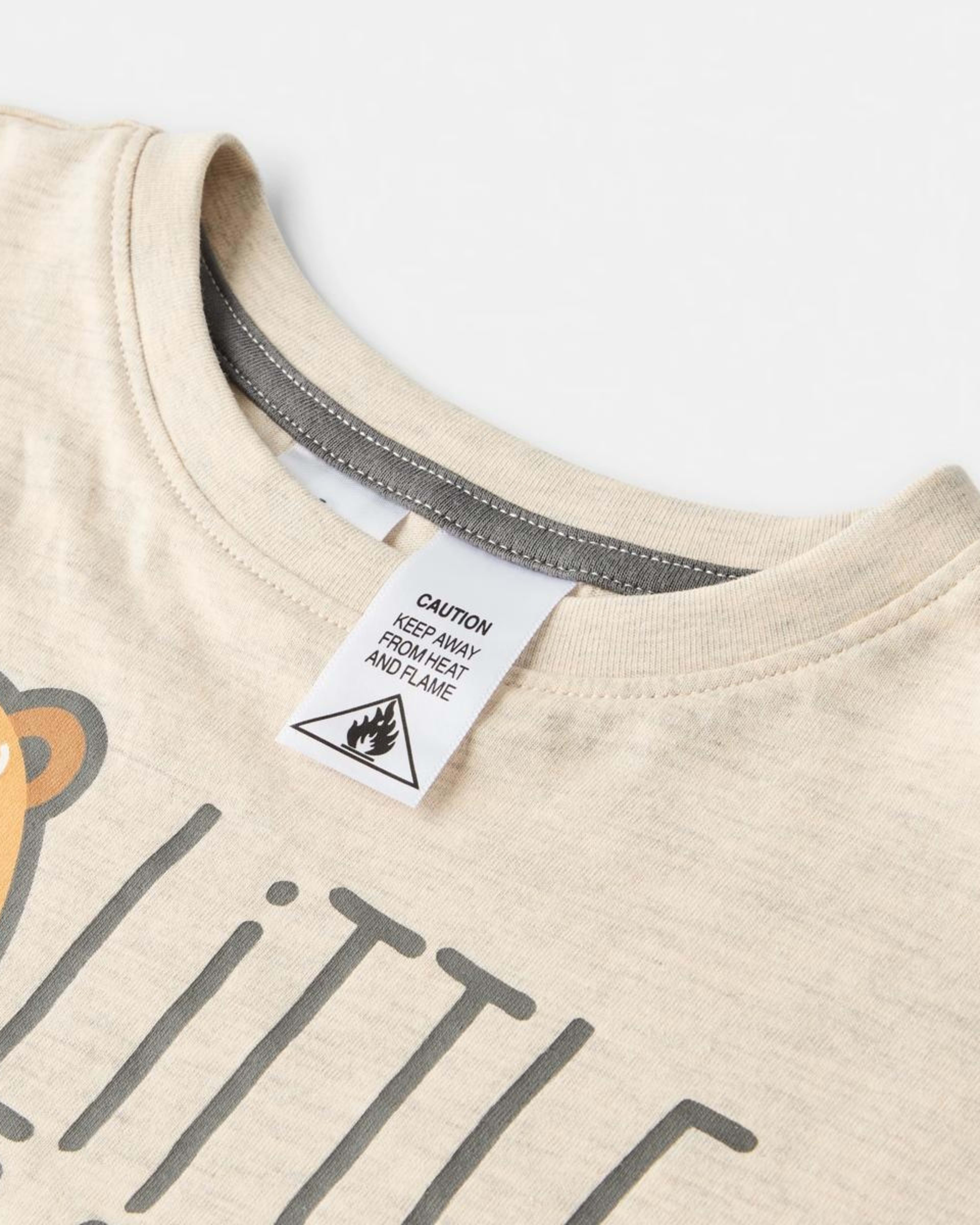 6 Father's Day Pyjama Set LITTLE BEAR MATE OATMEAL, 6 of 7