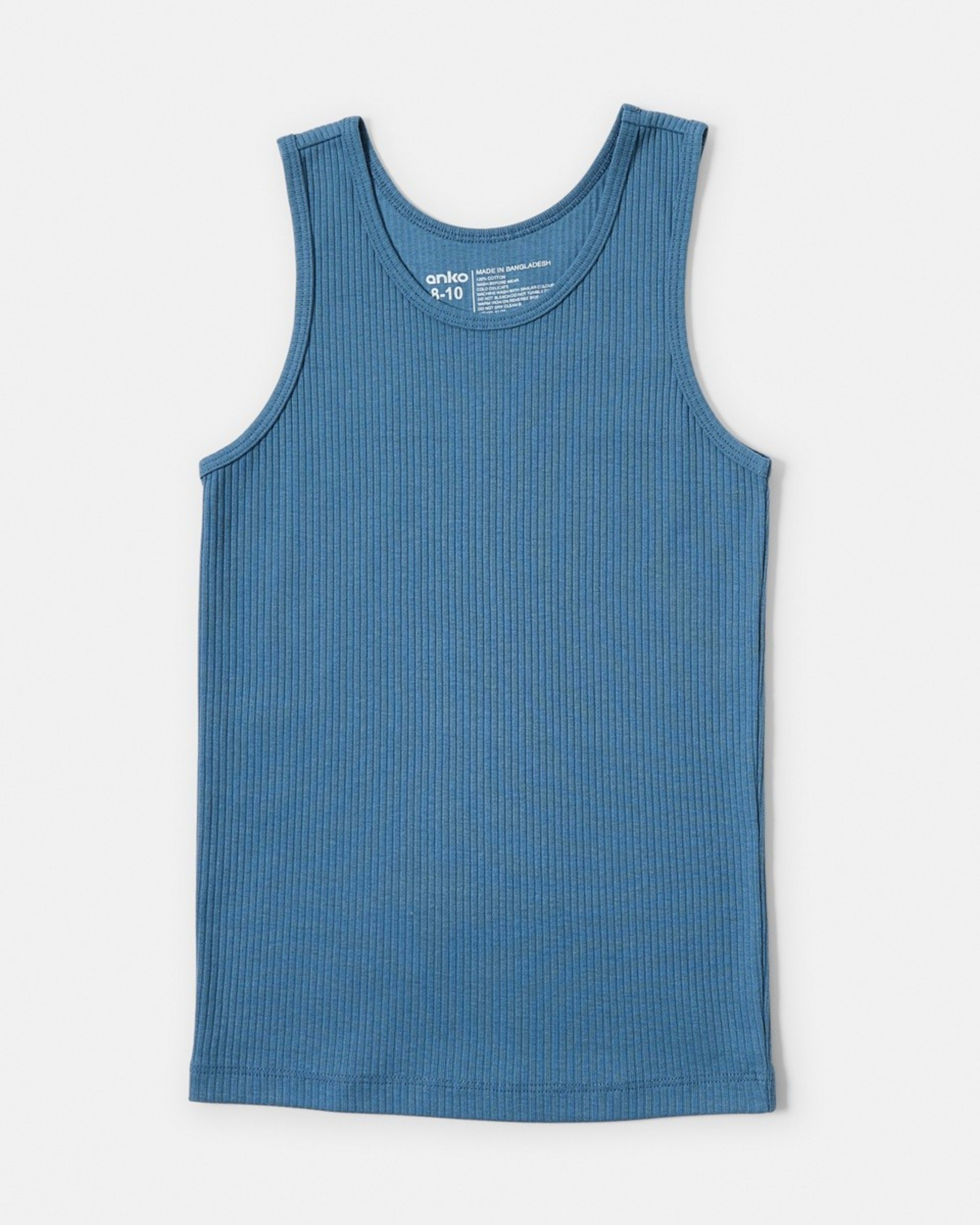 5 3 Pack Super Soft Singlets Blu Multi, 5 of 9