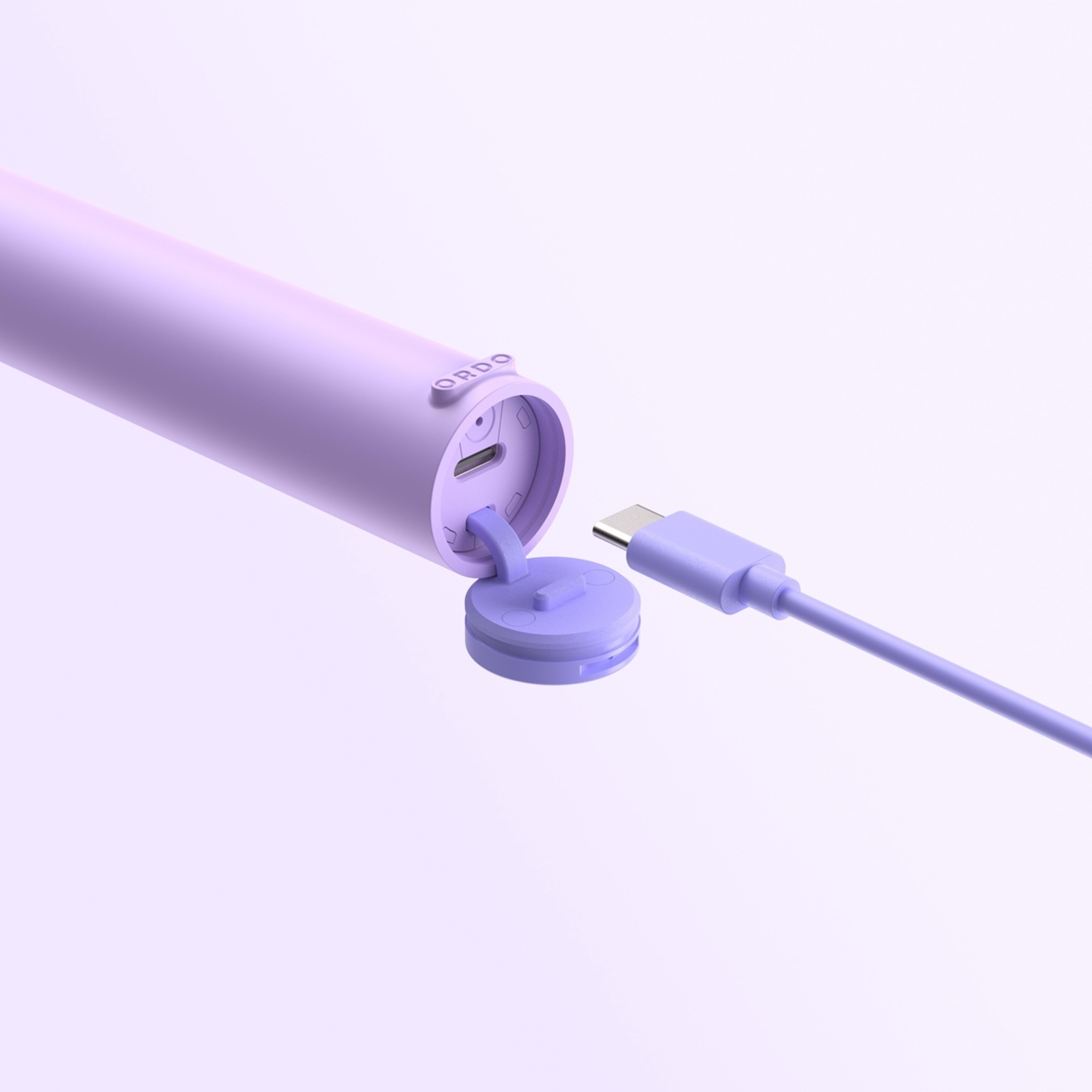 5 Ordo Sonic Lite Charging Electric Toothbrush and 2 Pack Sonic Brush Heads - Lavender, 5 of 7
