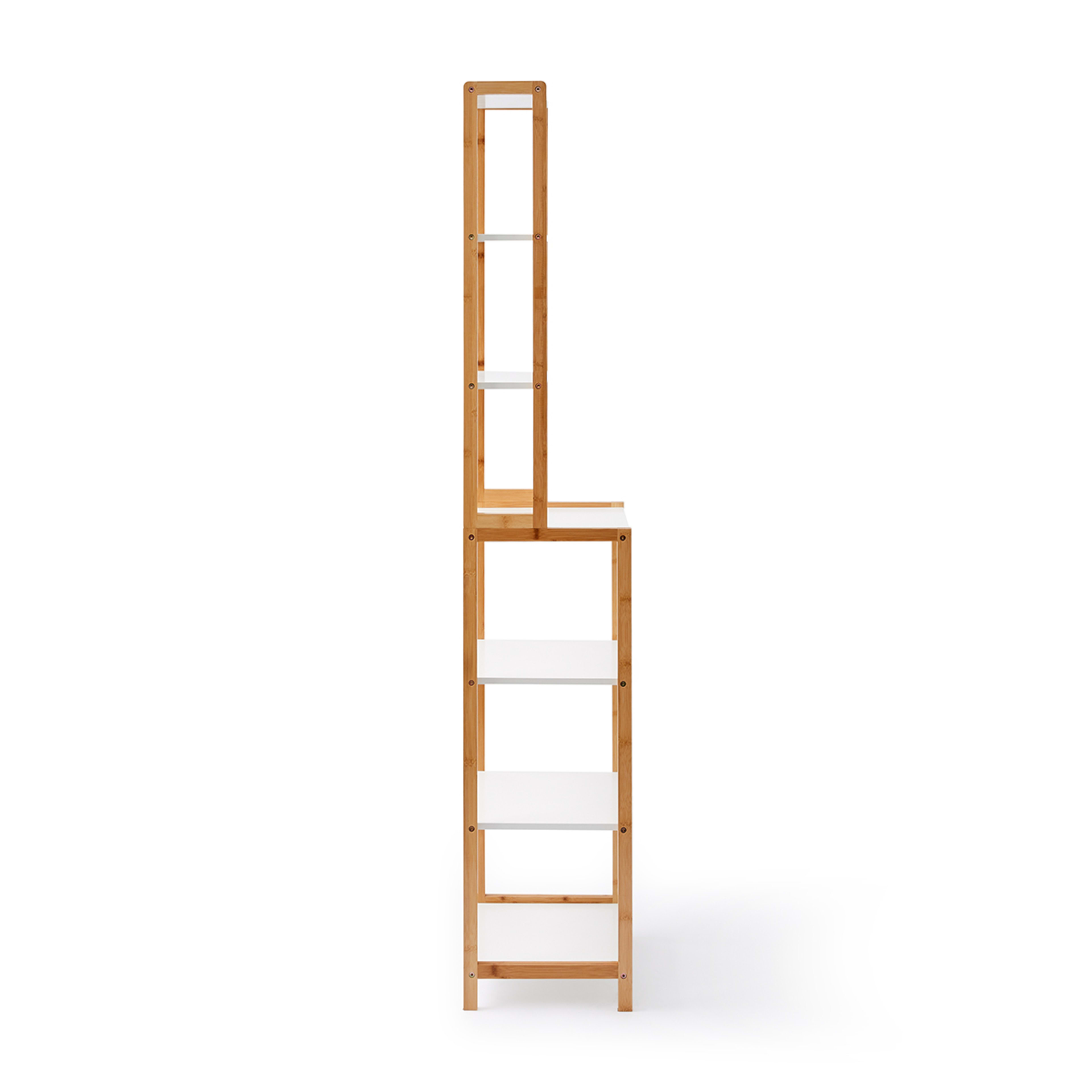 8 Bamboo and White 7 Tier Shelf, 8 of 10