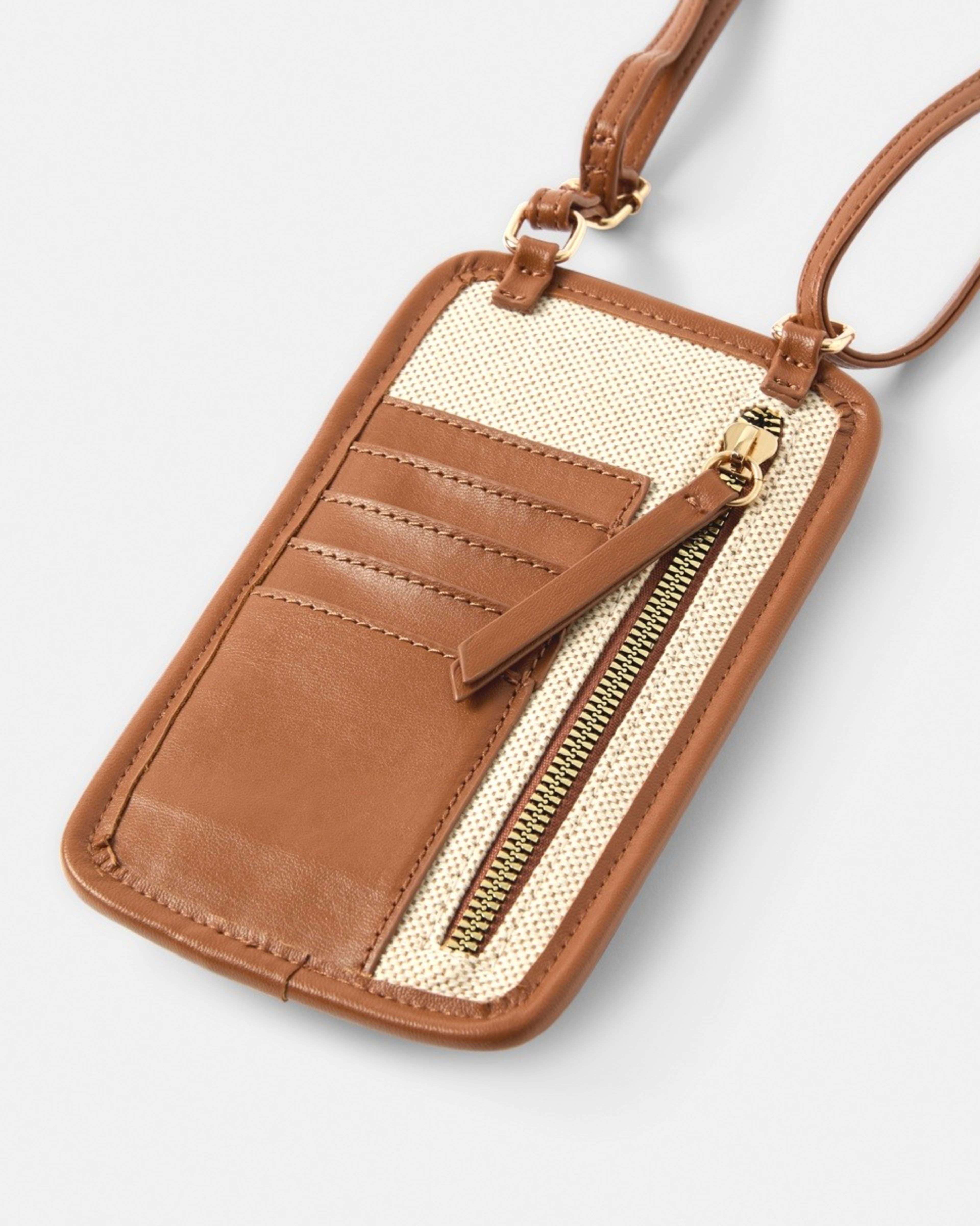 3 Contrast Phone Purse Natural, 3 of 8