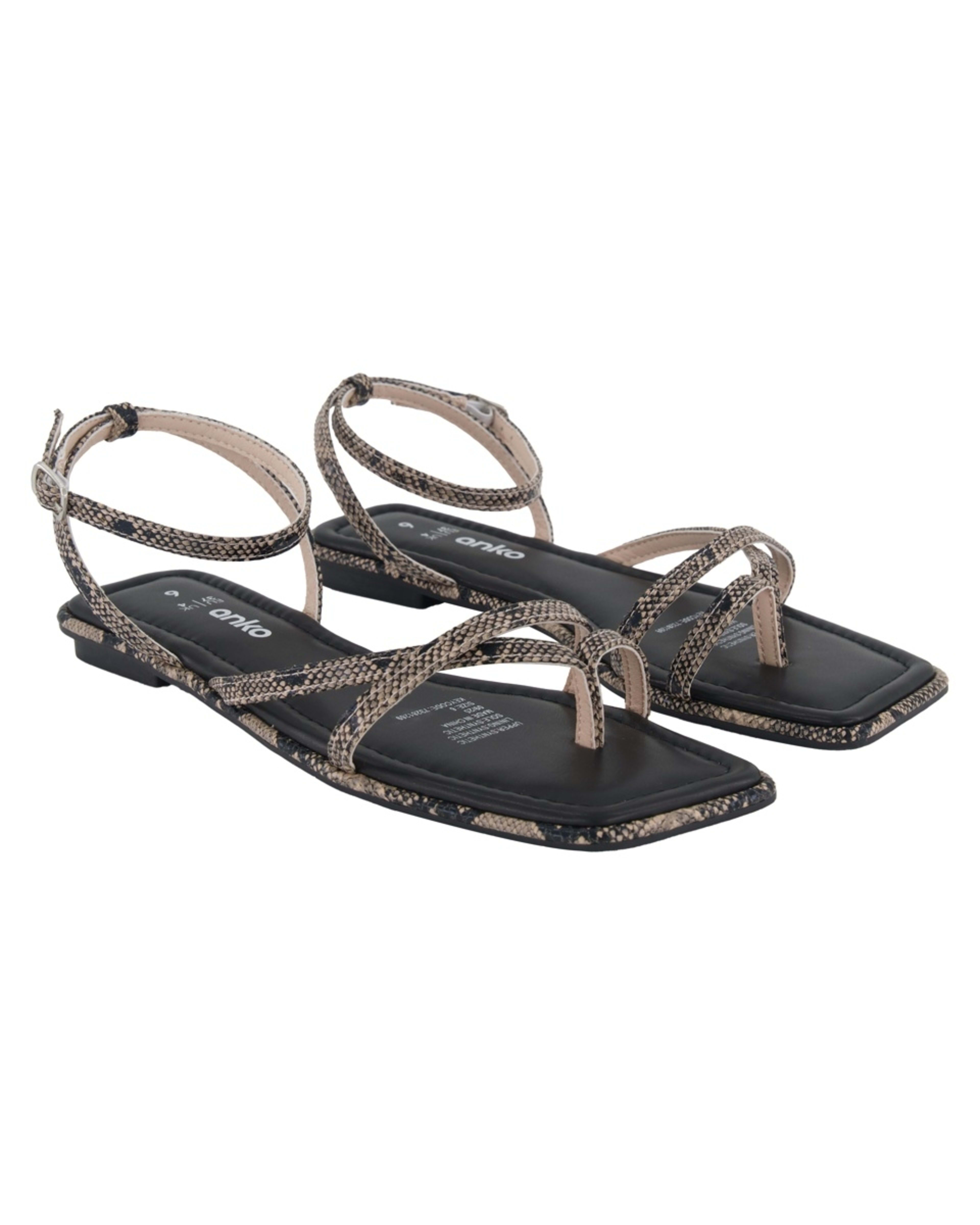 2 Strappy Toe Sandals Snake, 2 of 3