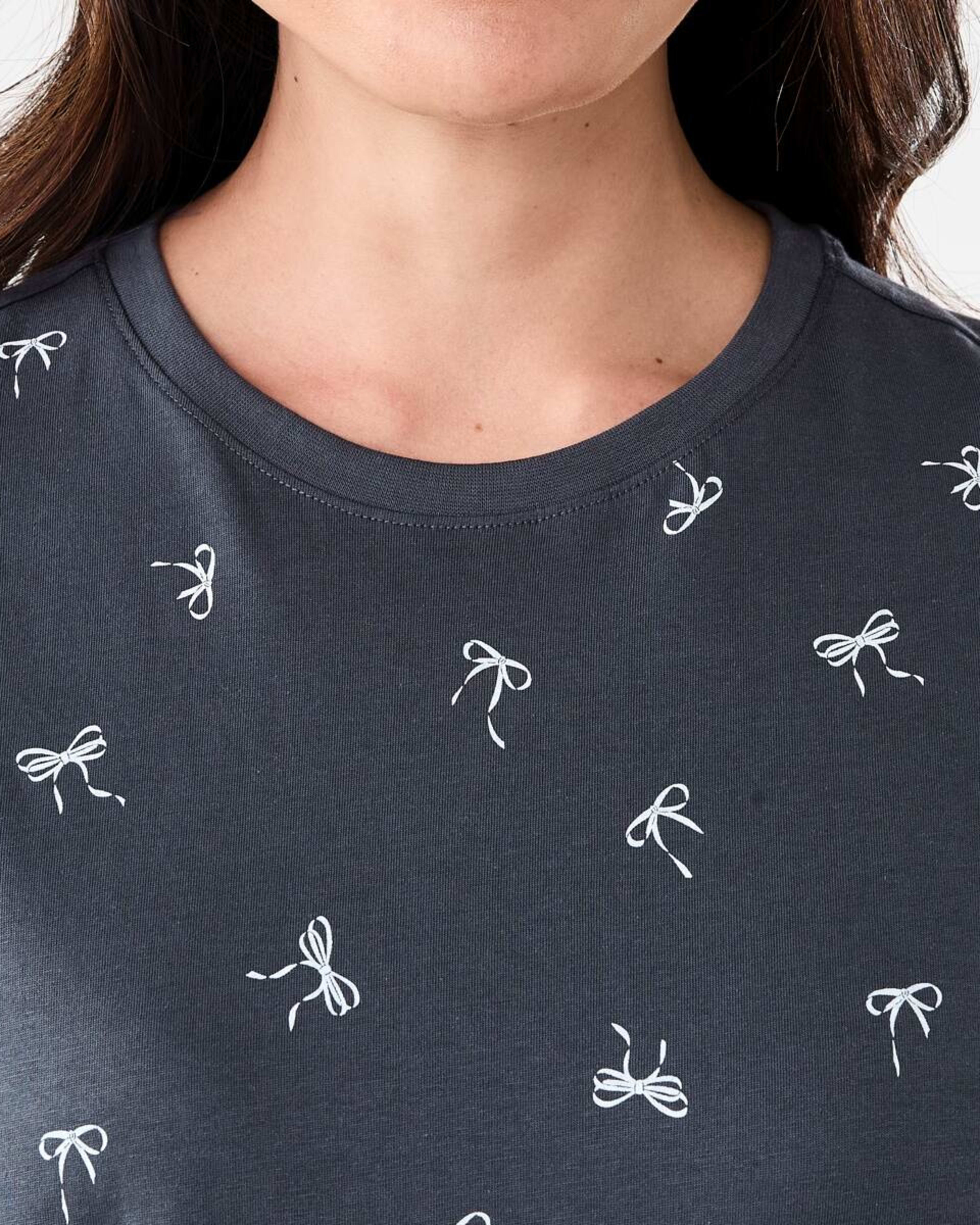 5 Short Sleeve Printed T-shirt BOWS LEAD GREY, 5 of 5