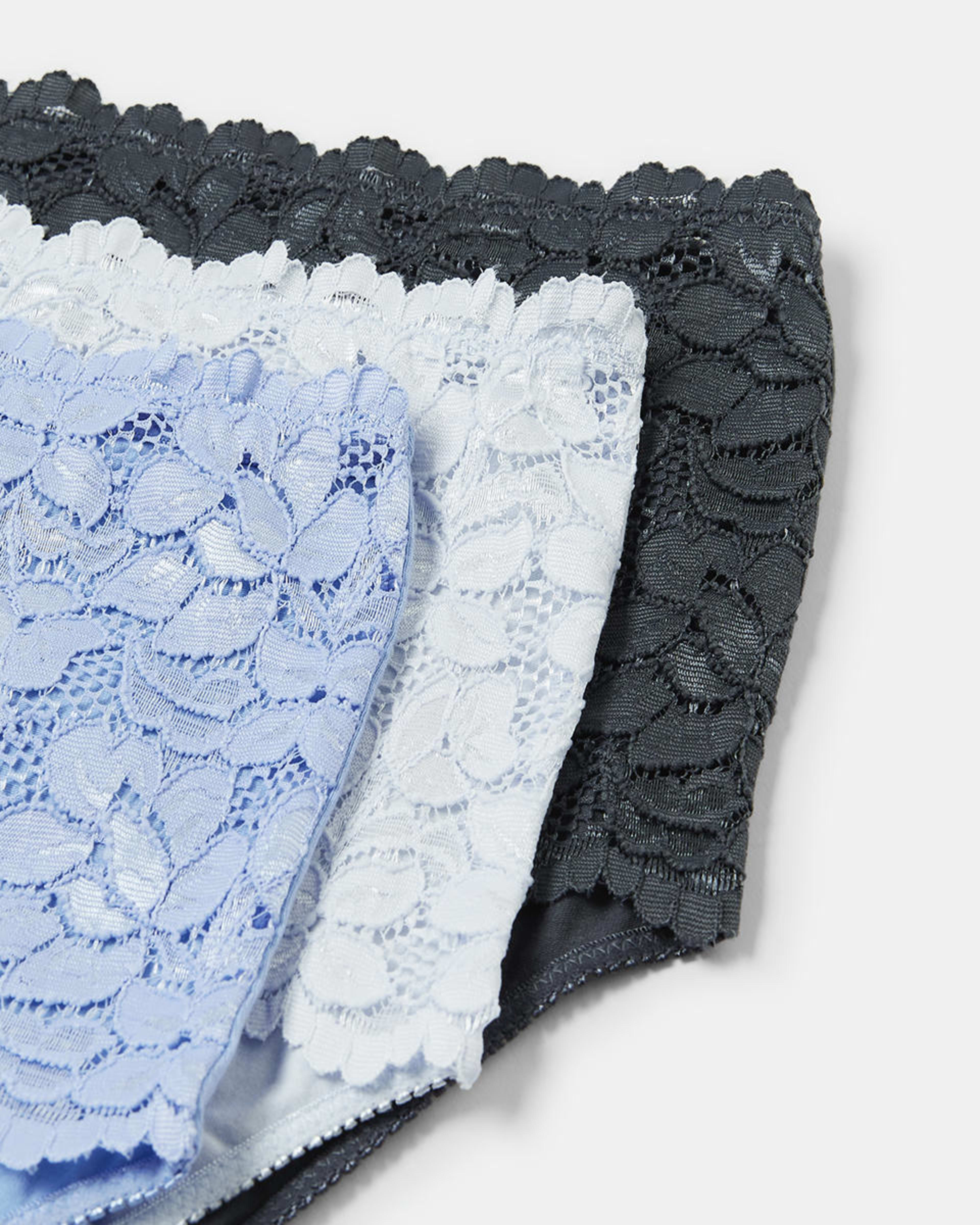 2 3 Pack Lace Front Full Briefs Hy Hb Ob, 2 of 9