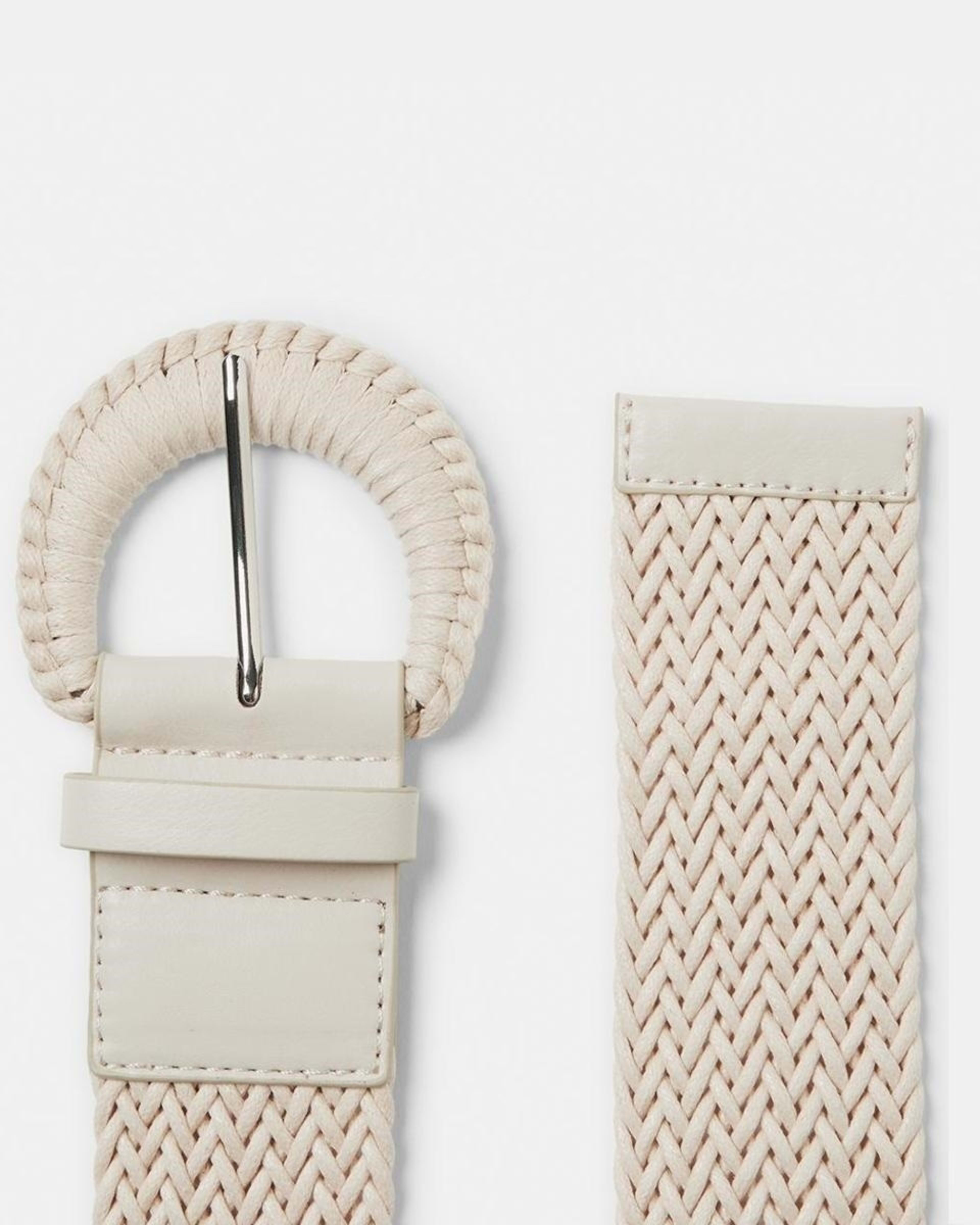 Wide Plaited Belt with Covered Buckle Kmart