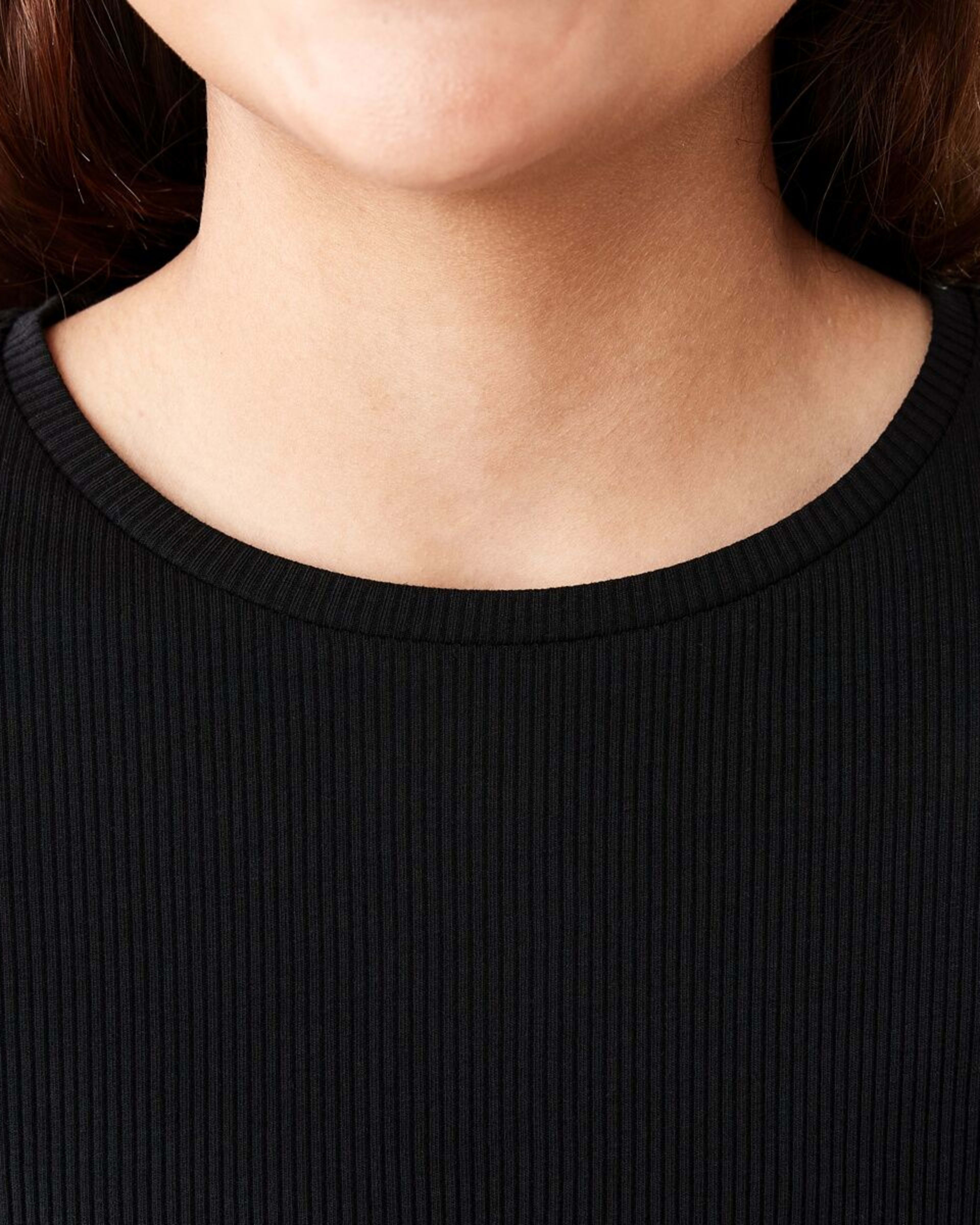 4 Short Sleeve Rib Top Black, 4 of 8