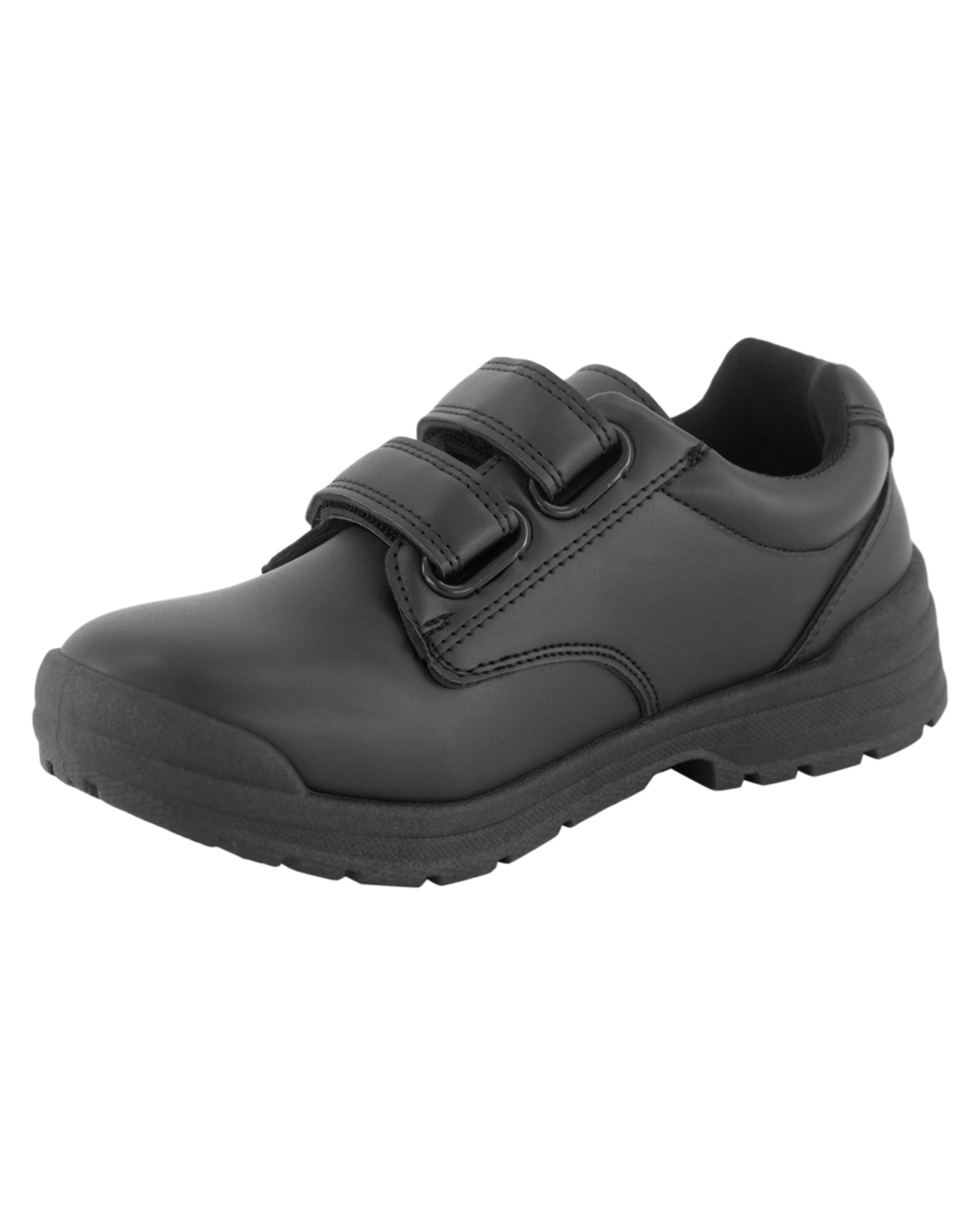 3 Senior Double Adjustable School Shoes Black, 3 of 5