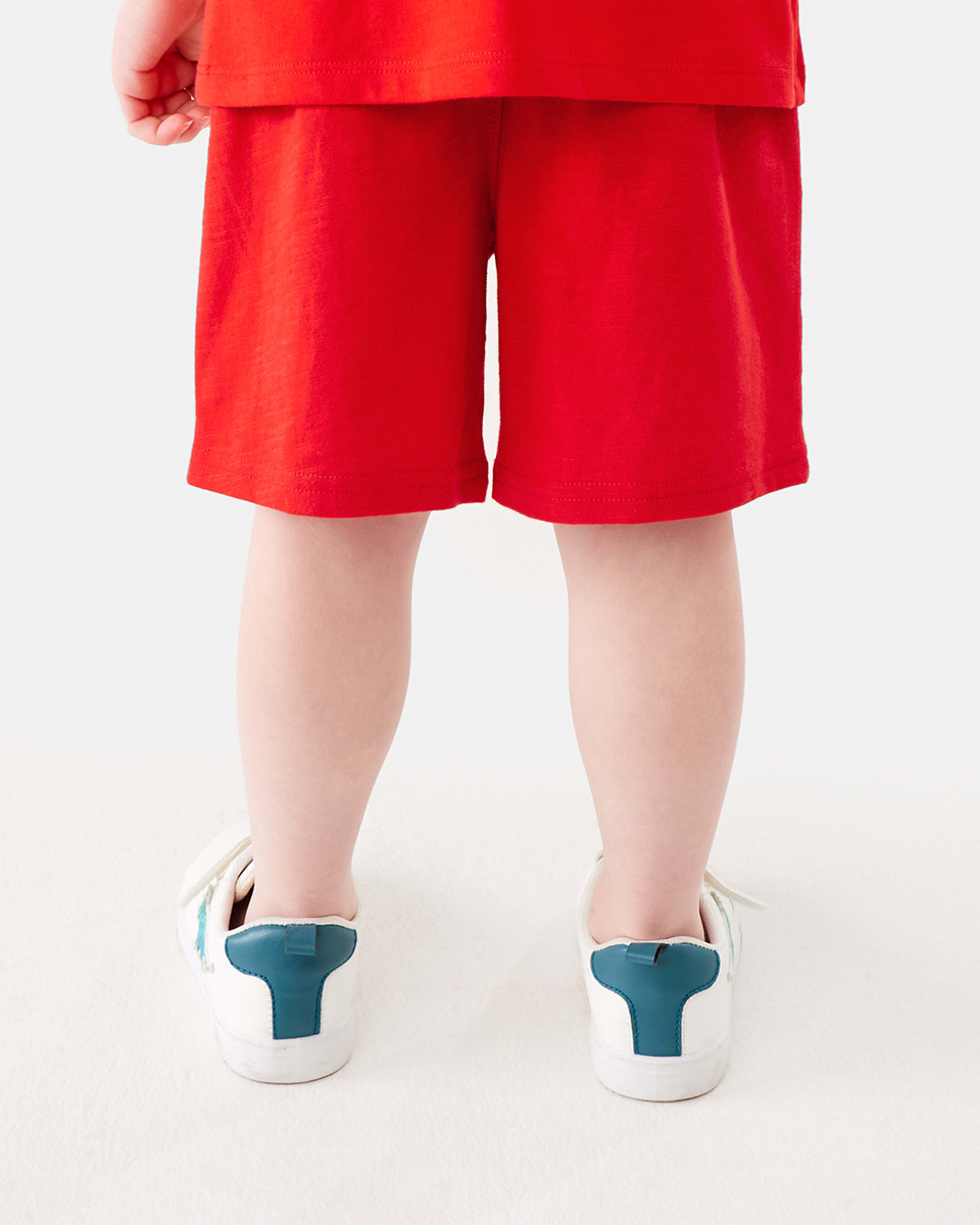 2 Cotton Knit Shorts Flame Red, 2 of 8