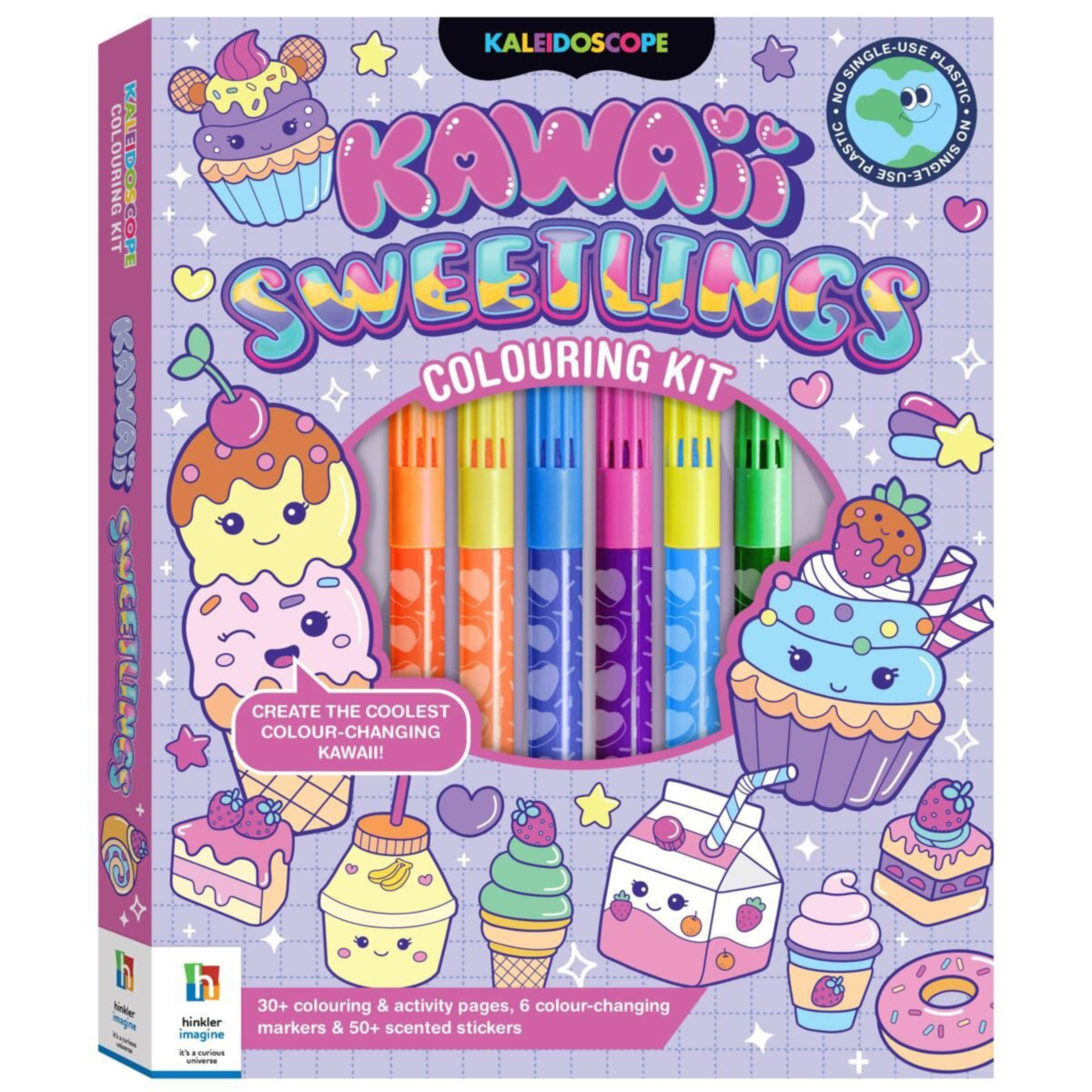 1 Kaleidoscope Colouring Kit: Kawaii Sweetlings - Book