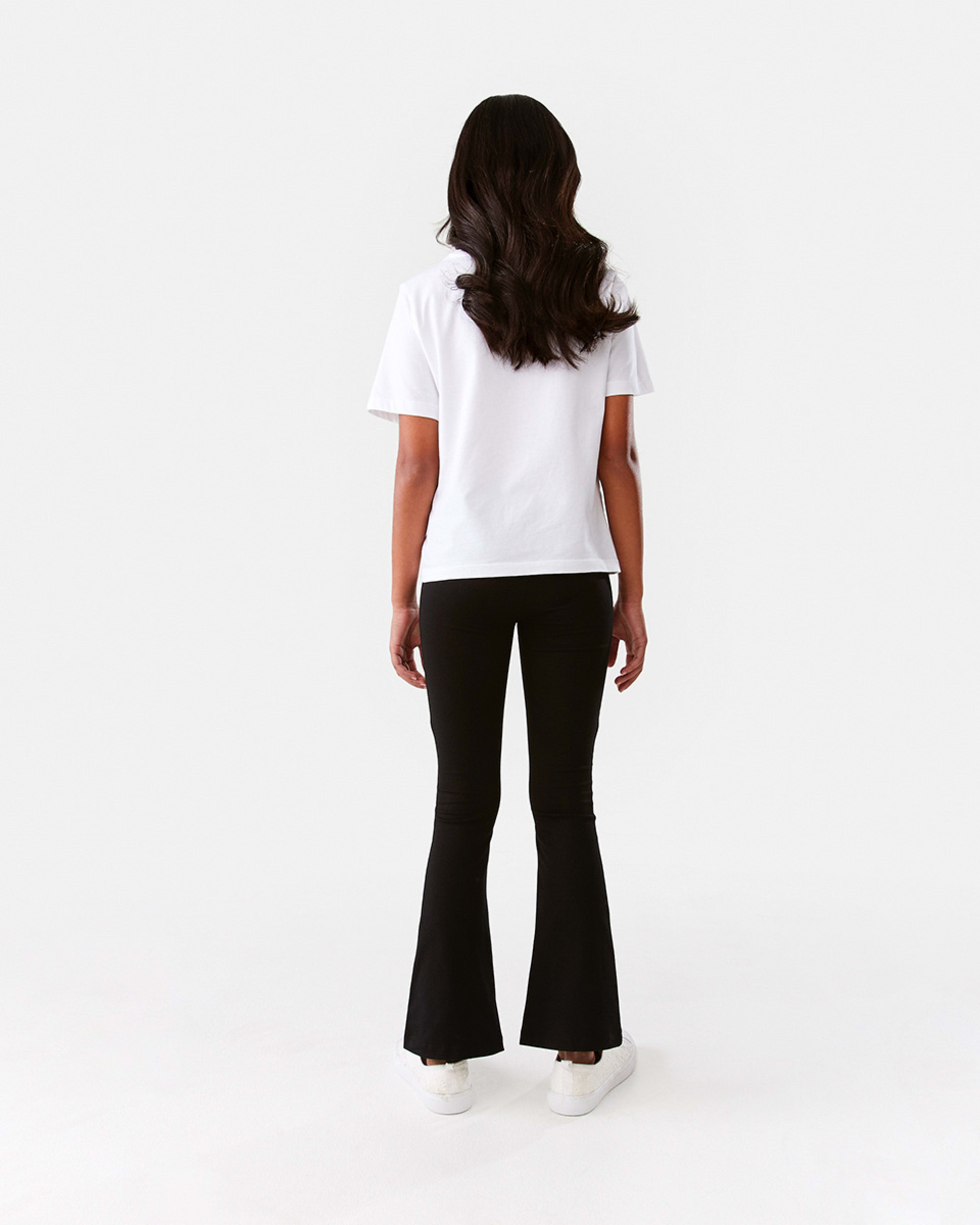 6 Split Flare Leggings Black, 6 of 8