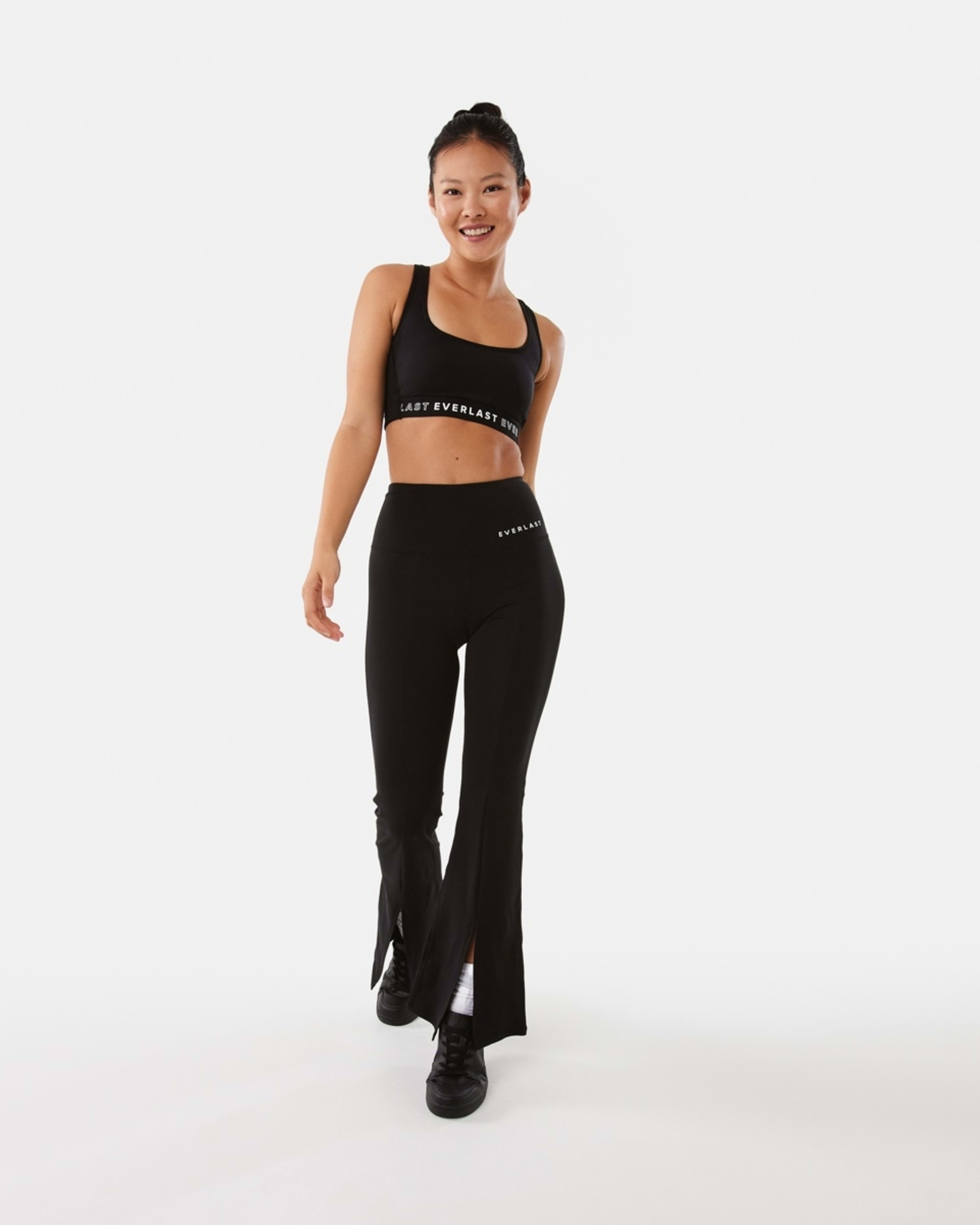 2 Everlast Womens Kick Flare Leggings EL SIMPLE LOGO WHITE, 2 of 9