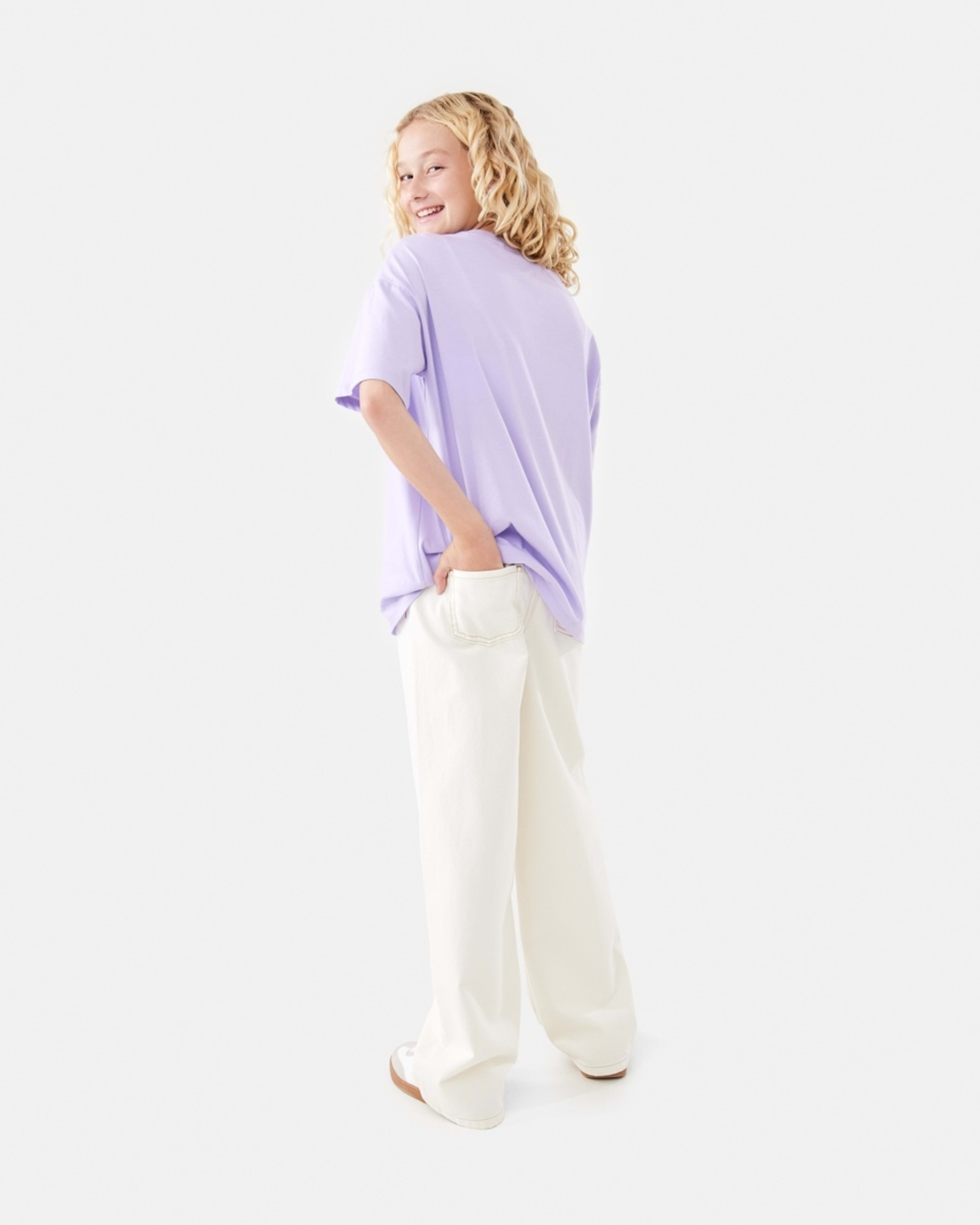 4 Wide Leg Elastic Jeans CHALK, 4 of 6