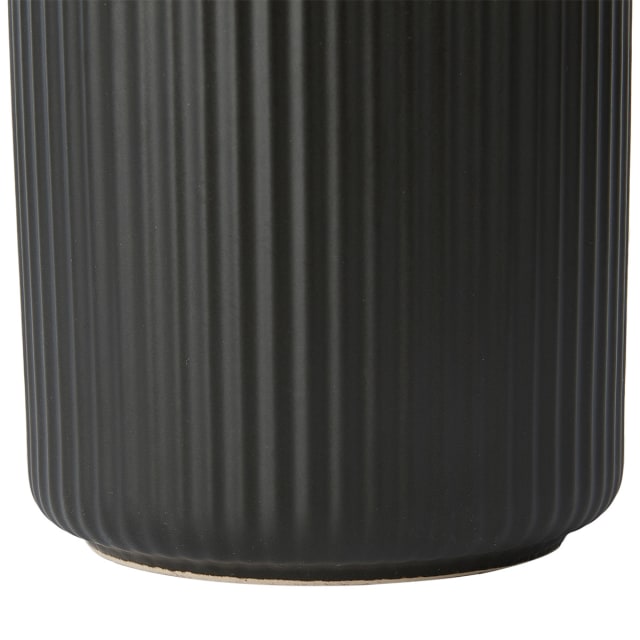 Large Black Ribbed Canister Kmart