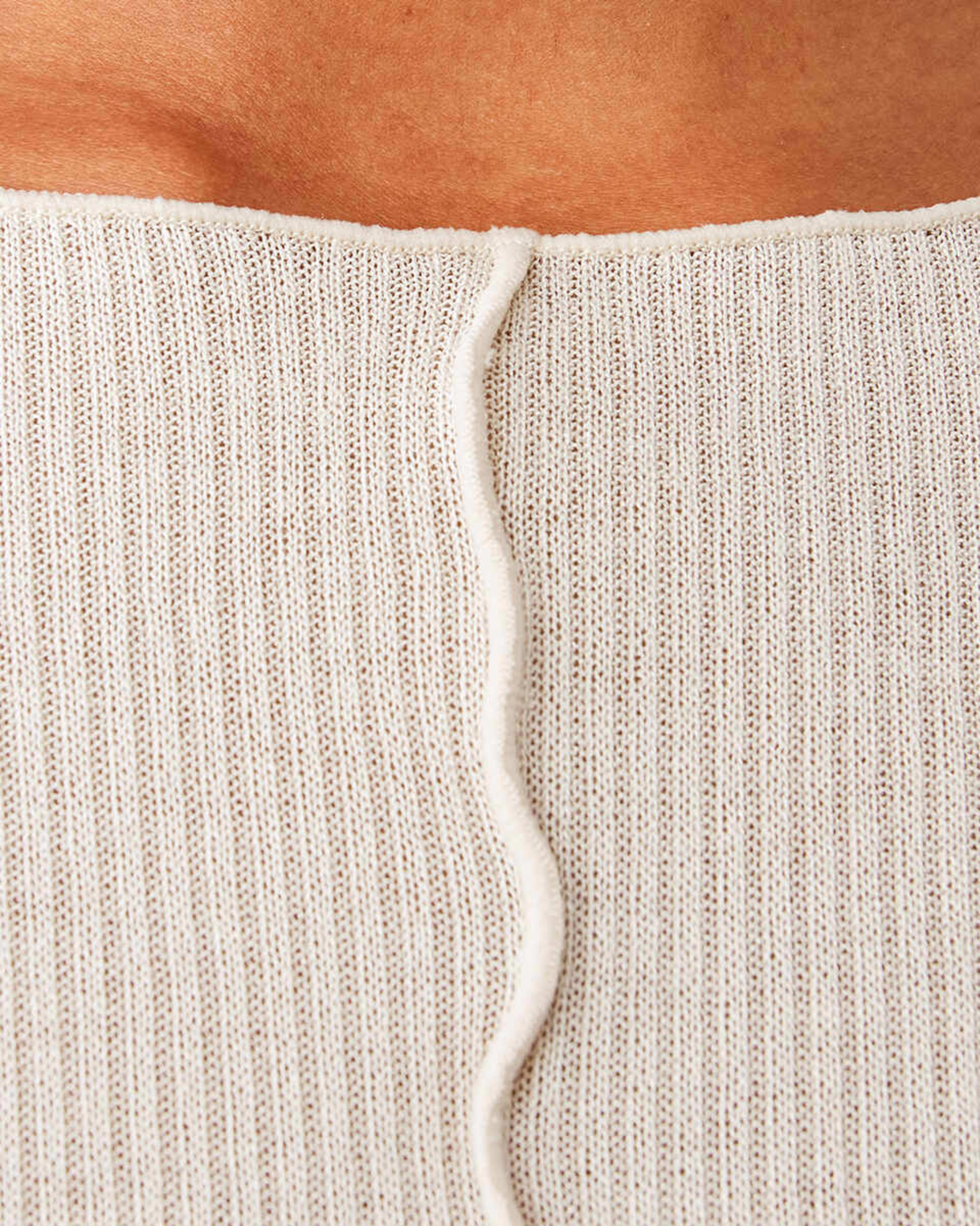 8 Short Sleeve Rib Seam T-shirt Ecru, 8 of 10