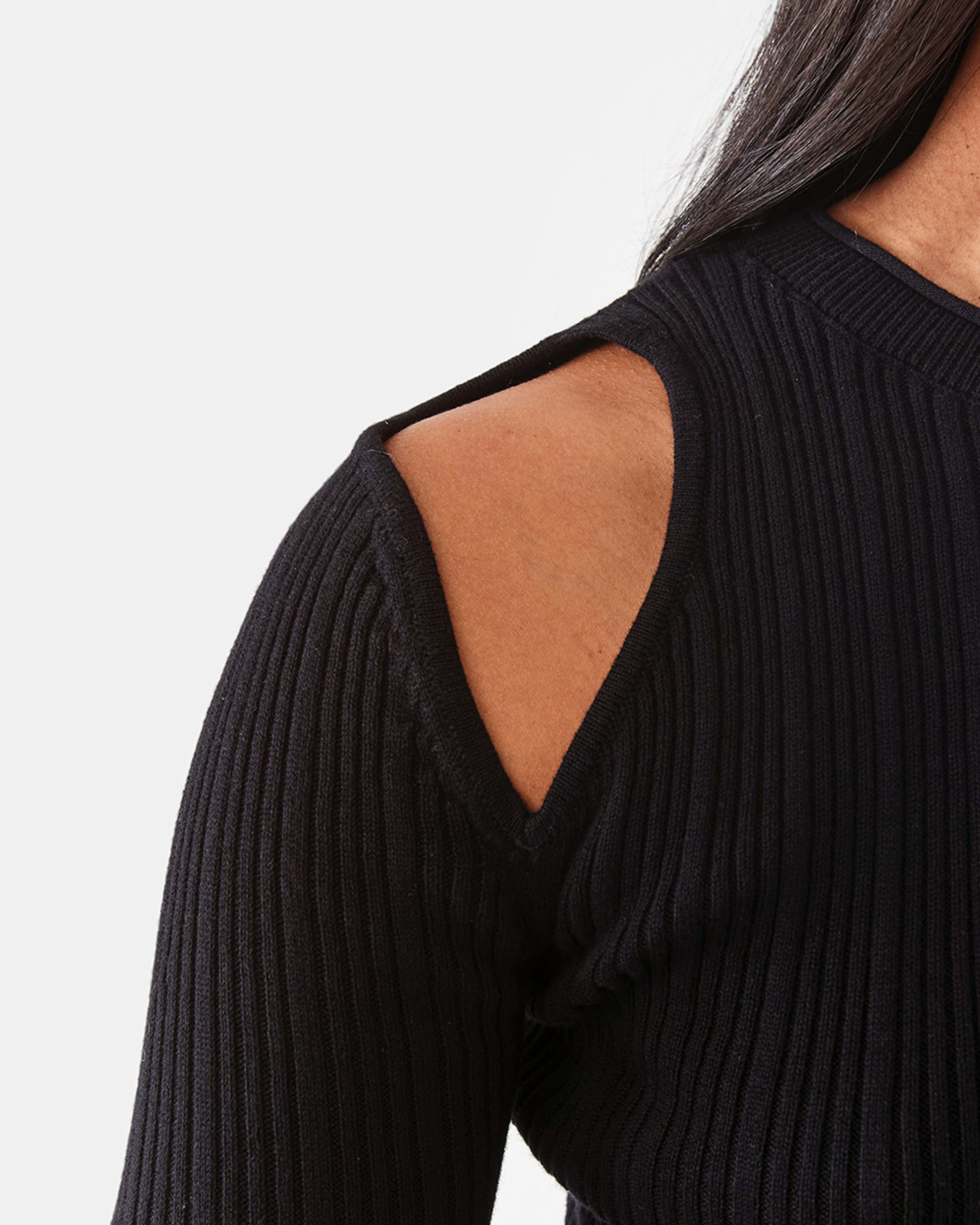9 Long Sleeve True Knit Variegated Top Black, 9 of 10