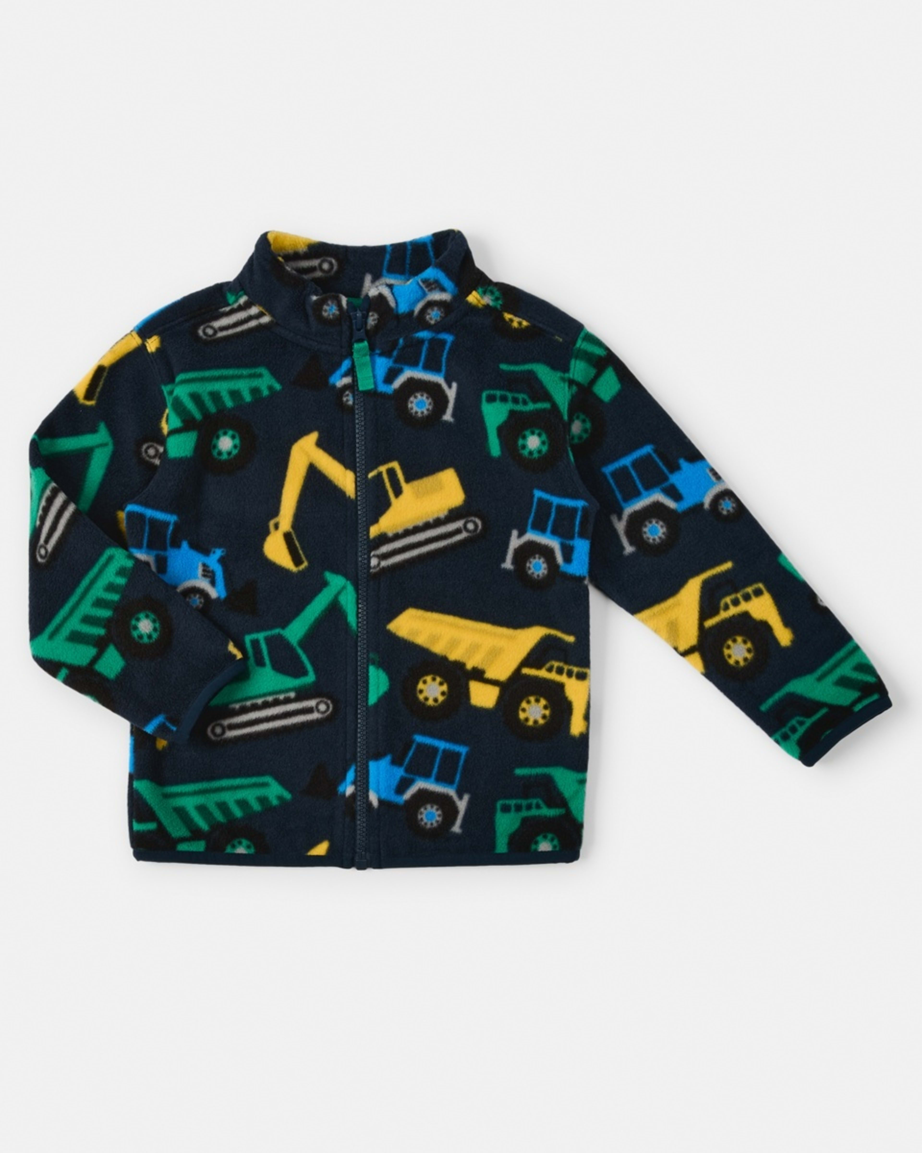 9 Fleece Zip Through Sweatshirt Blu Diggin, 9 of 10