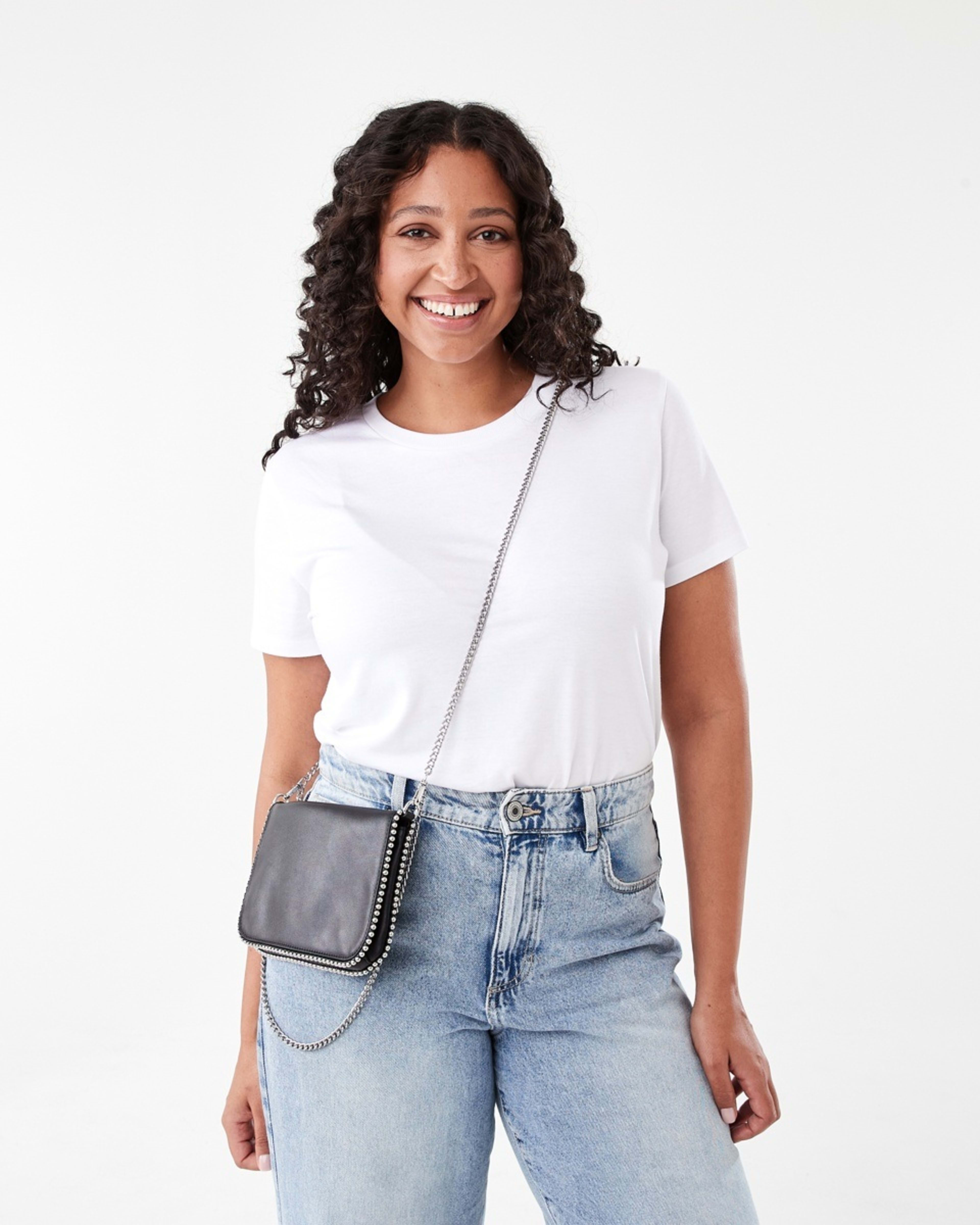 5 Metal Trim Crossbody Bag Black, 5 of 6