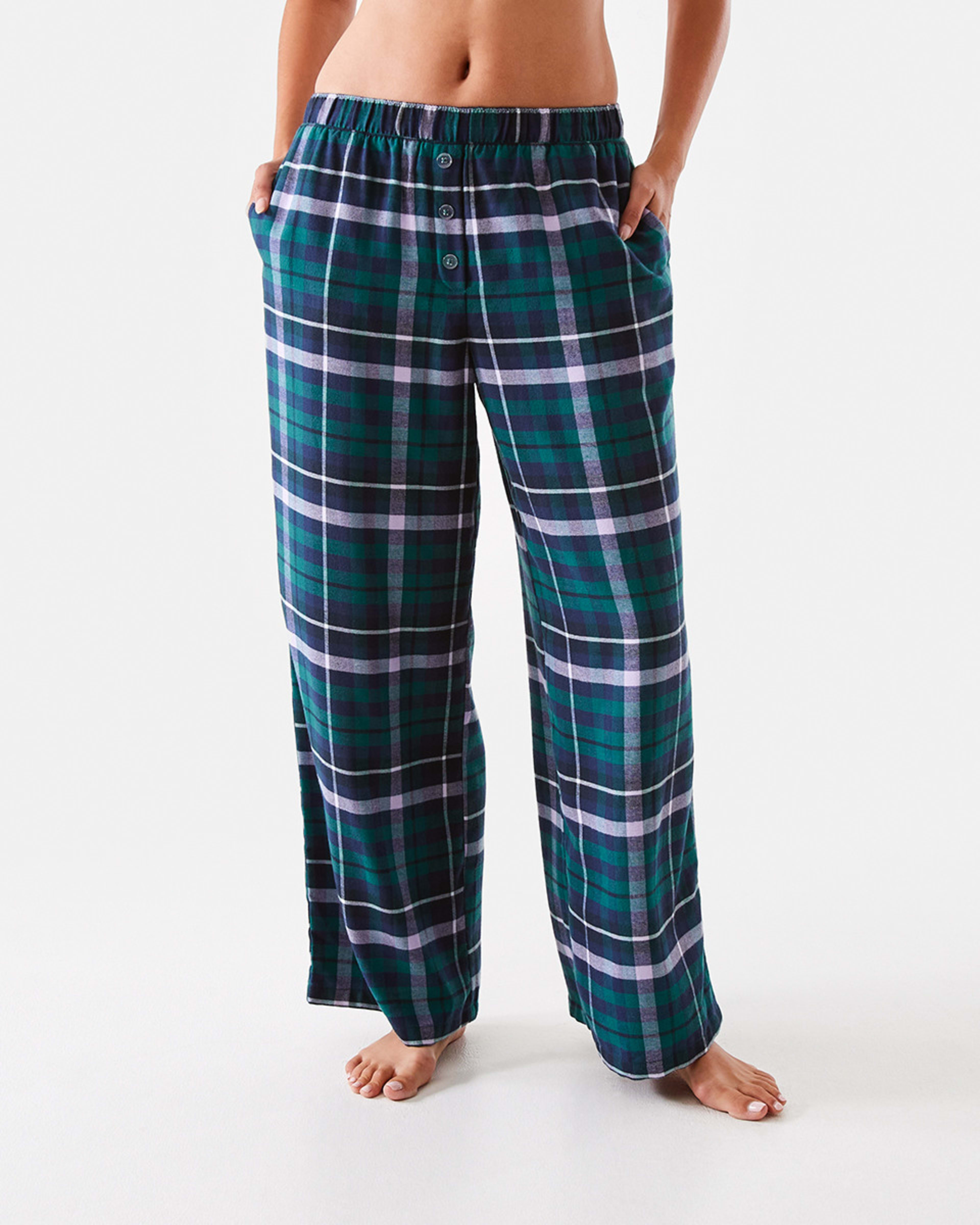 1 Boyfriend Flannel Pants Dark Check