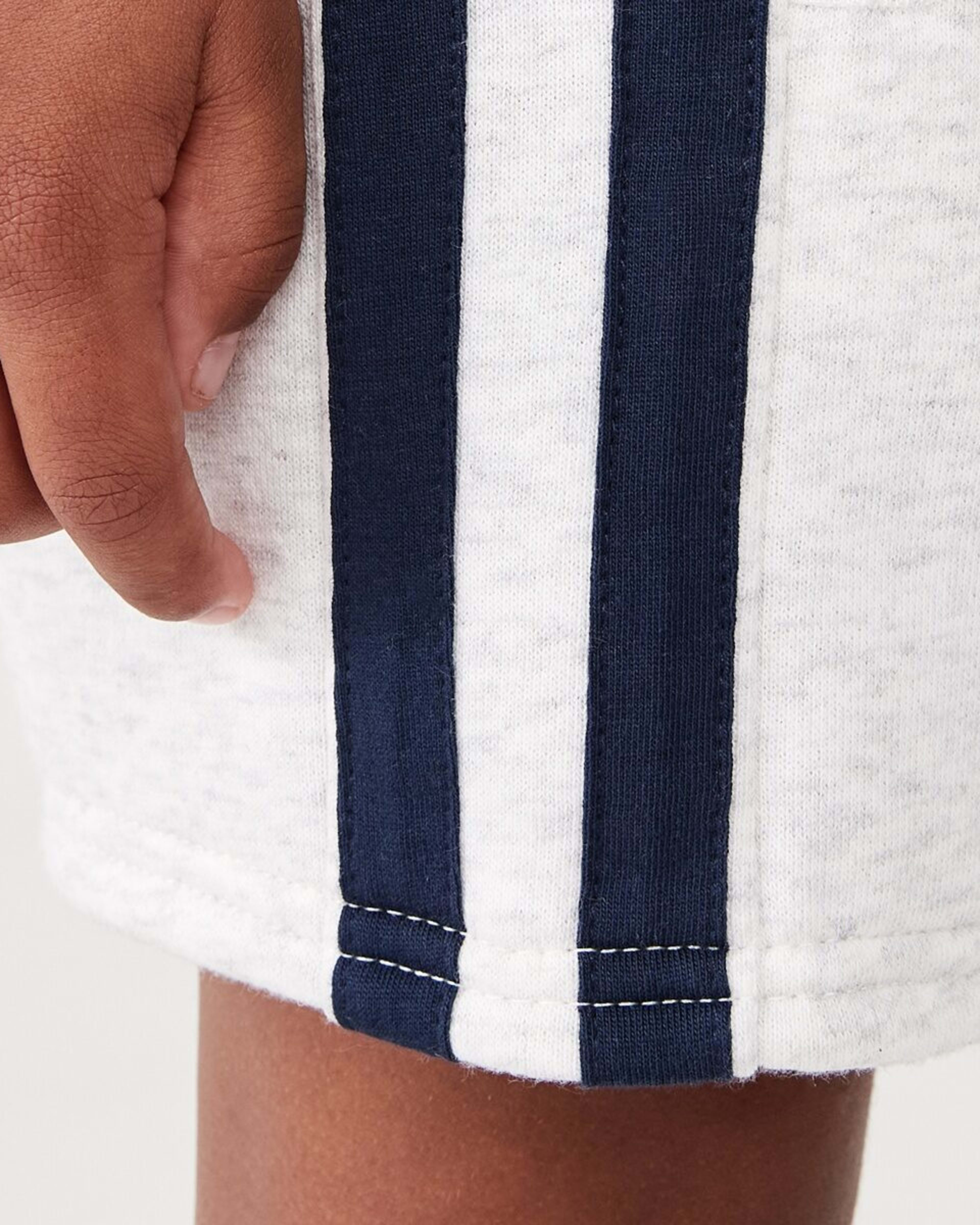 5 Stripe Knit Shorts Wht Marle, 5 of 9