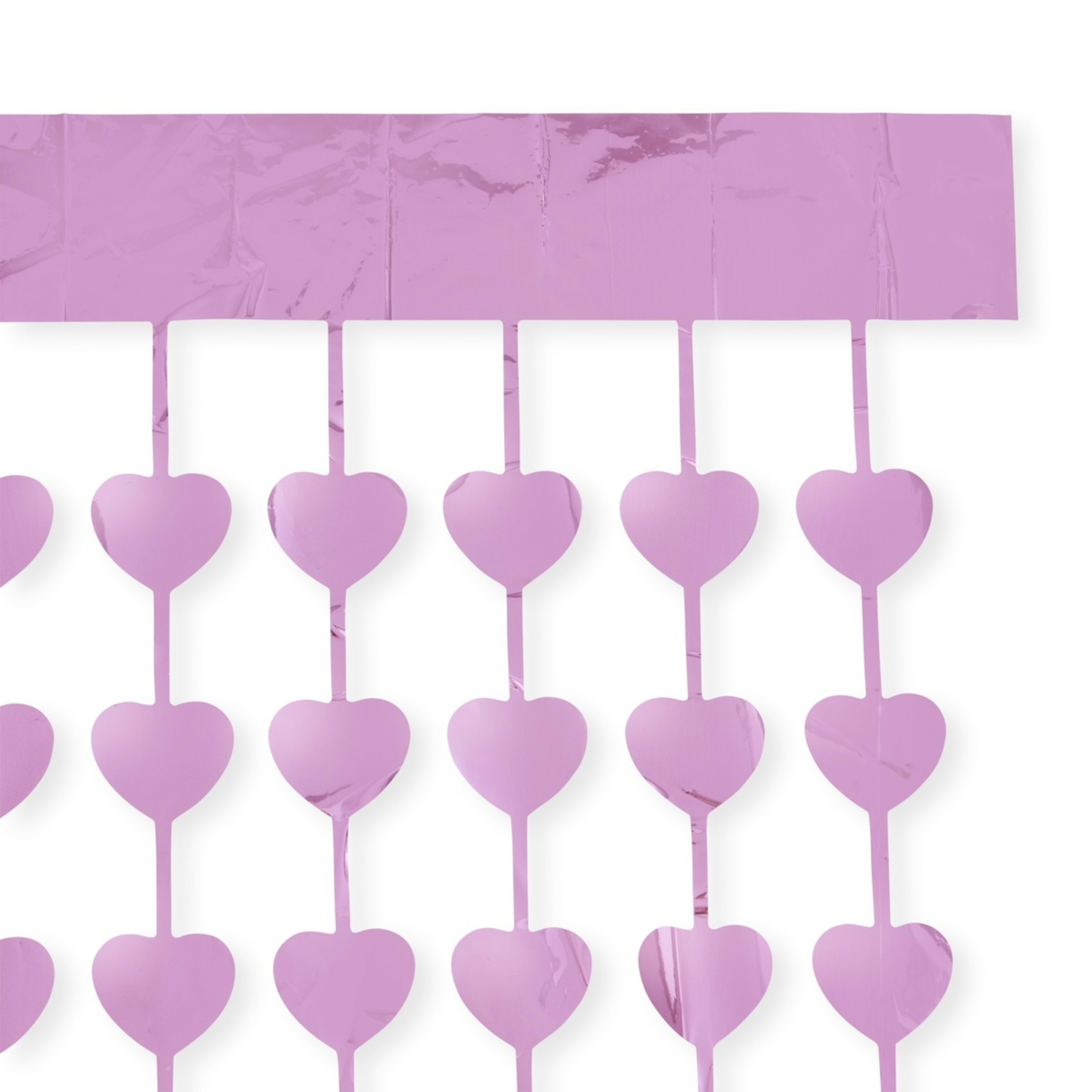 3 Pink Heart Foil Curtain, 3 of 5