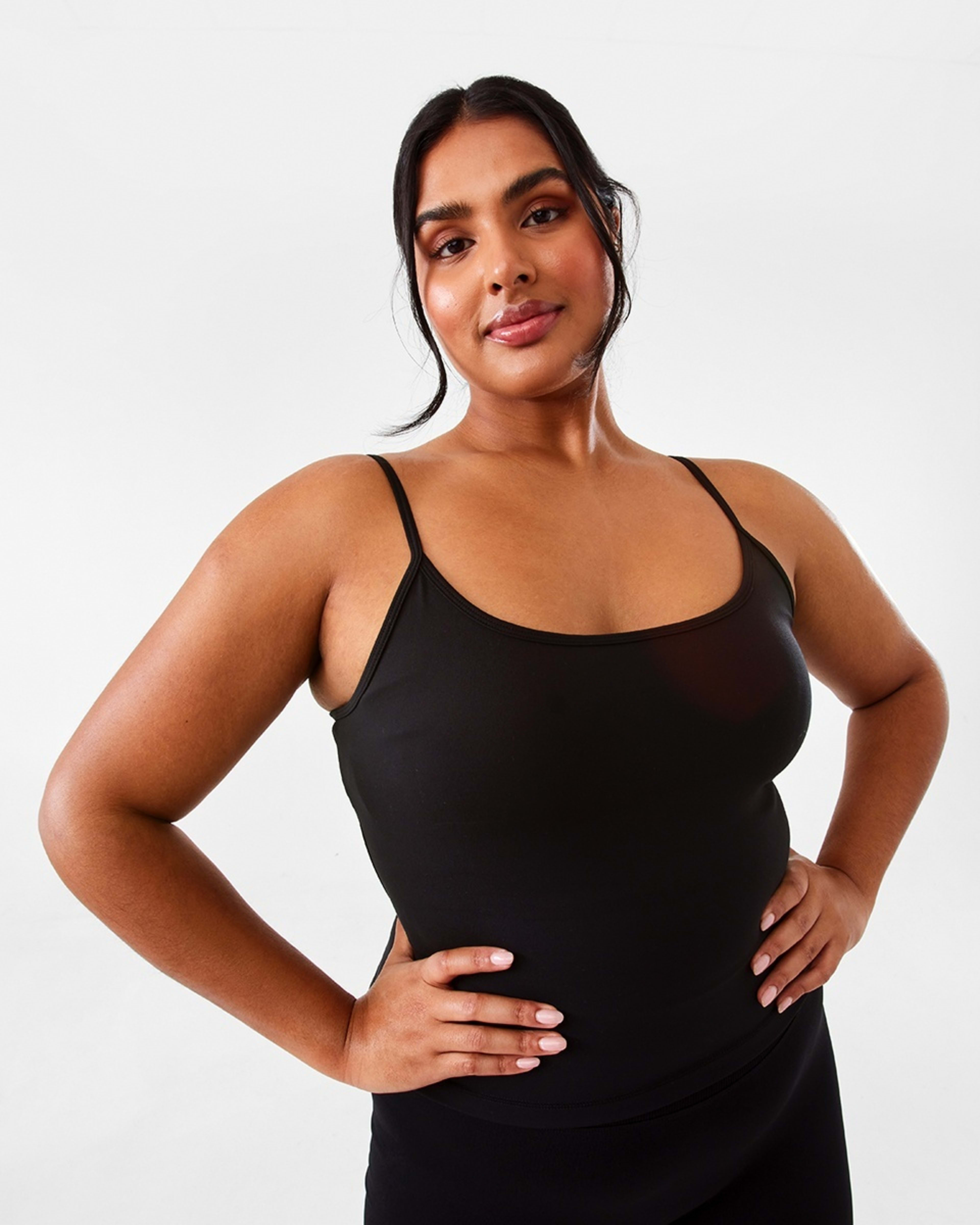 3 Active Womens Ultrasoft Shelf Tank BLACK, 3 of 9
