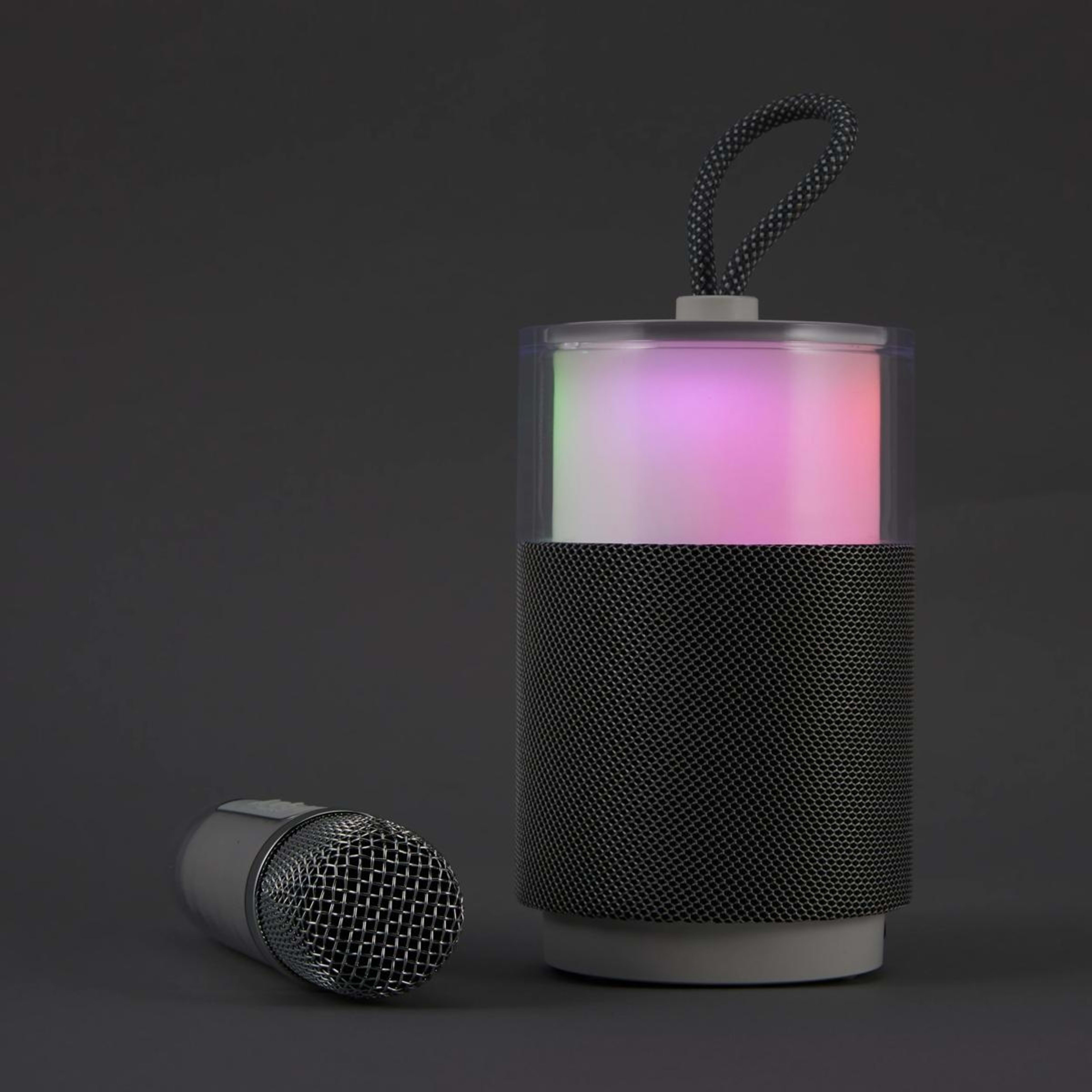2 Karaoke Speaker with Voice Modifying Microphone - White, 2 of 9