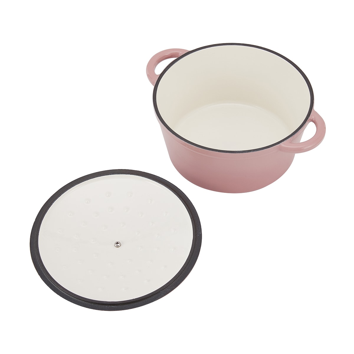4L Cast Iron Casserole Blush Kmart