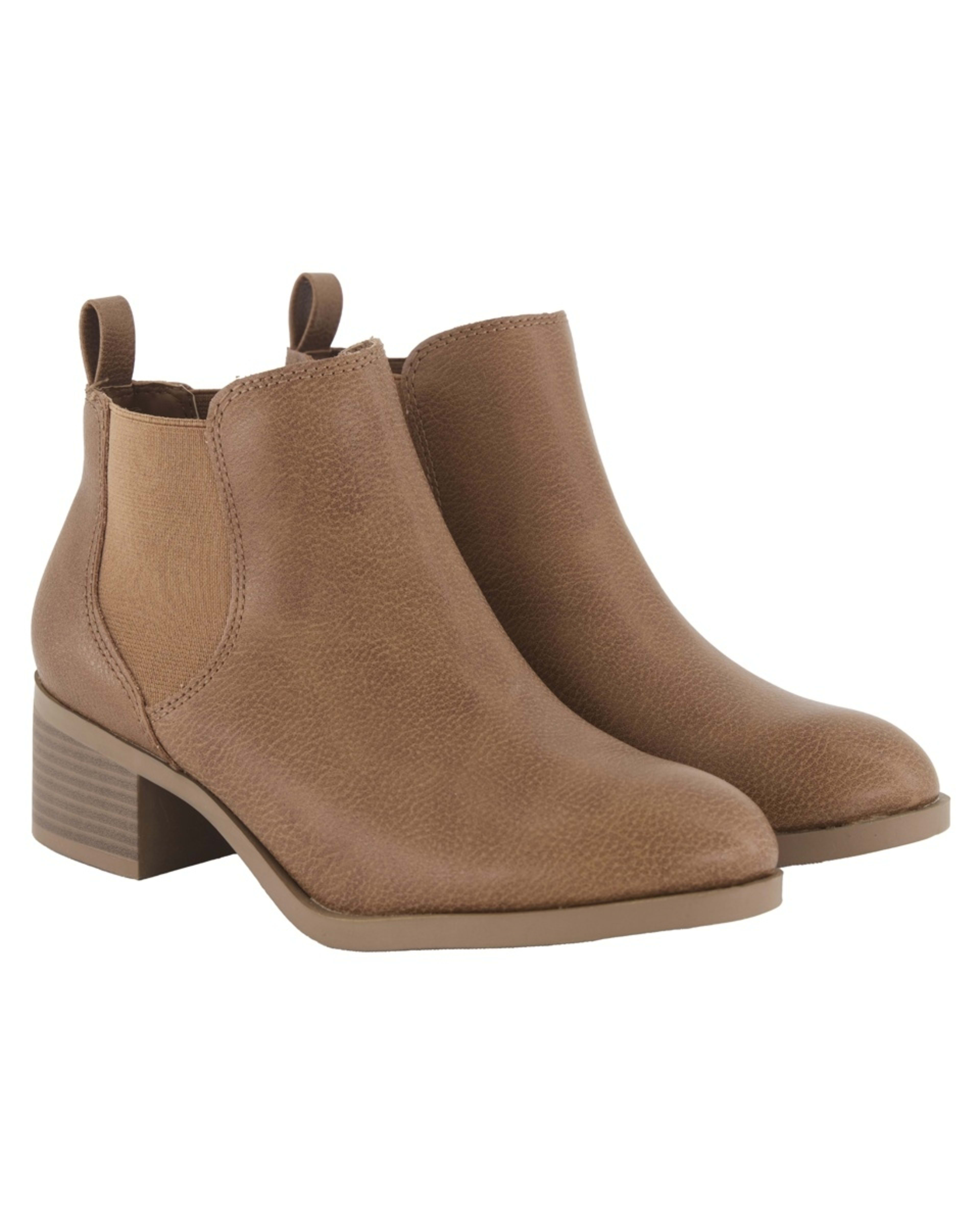 4 Mid Block Heel Boots Chestnut, 4 of 4