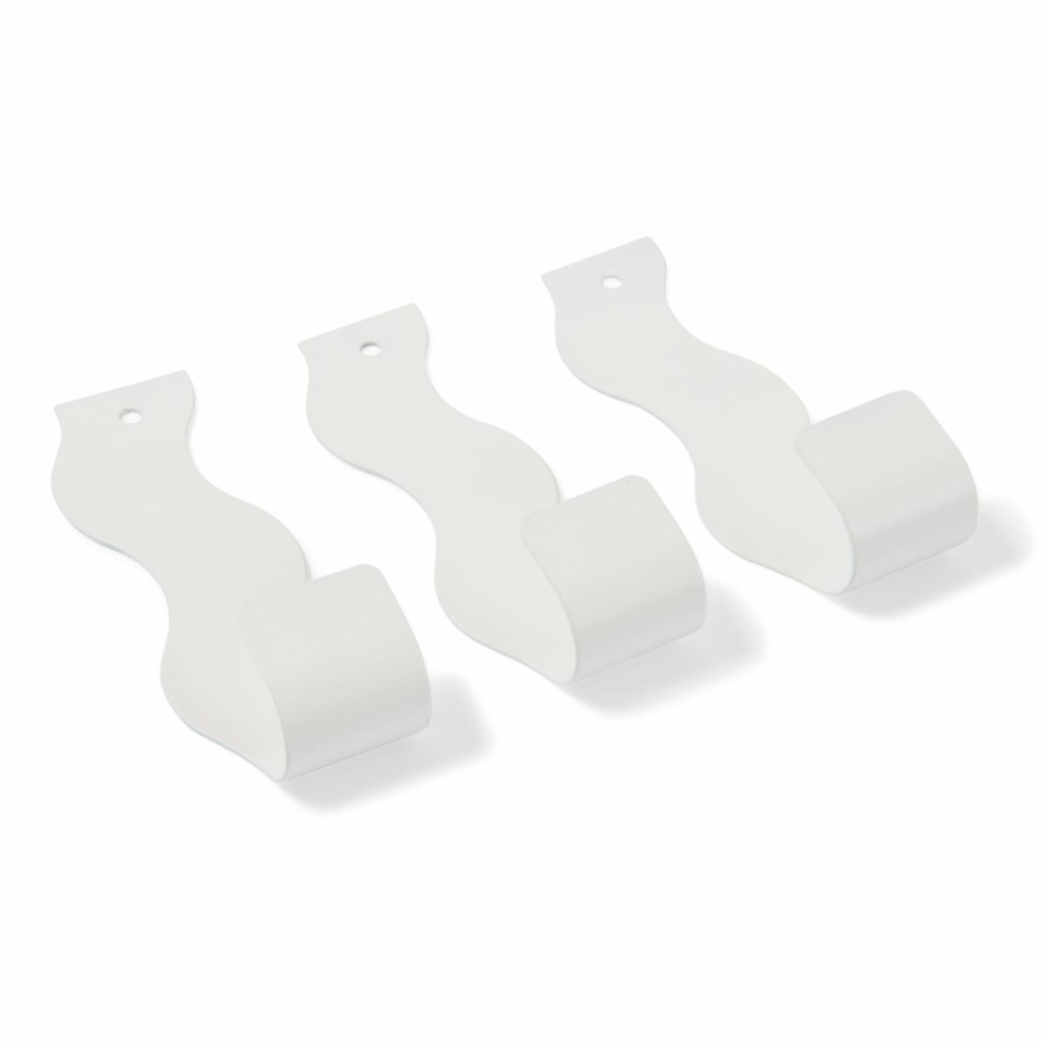3 Pack Wavy Hooks White Kmart
