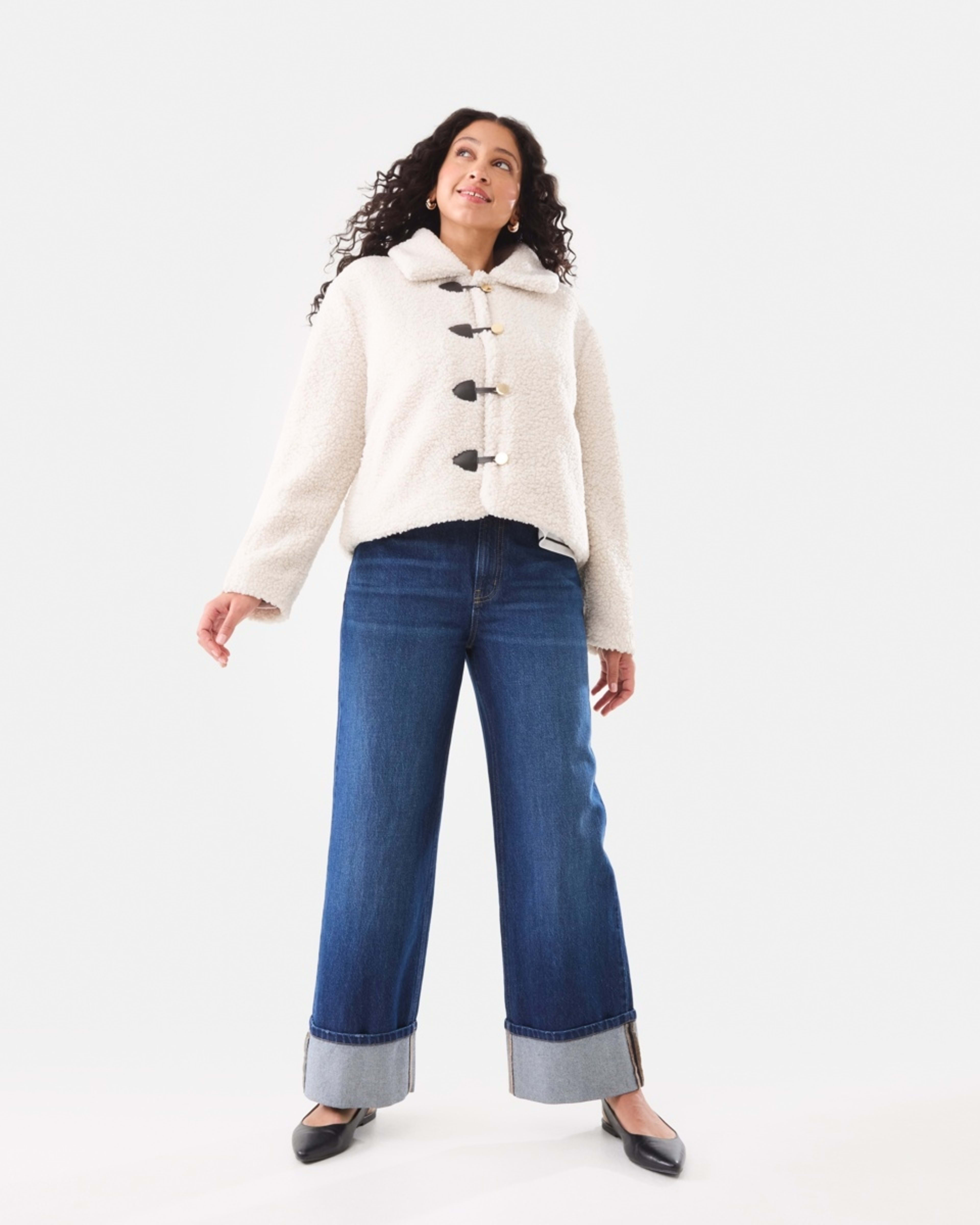 3 Trim Teddy Jacket Ecru, 3 of 9
