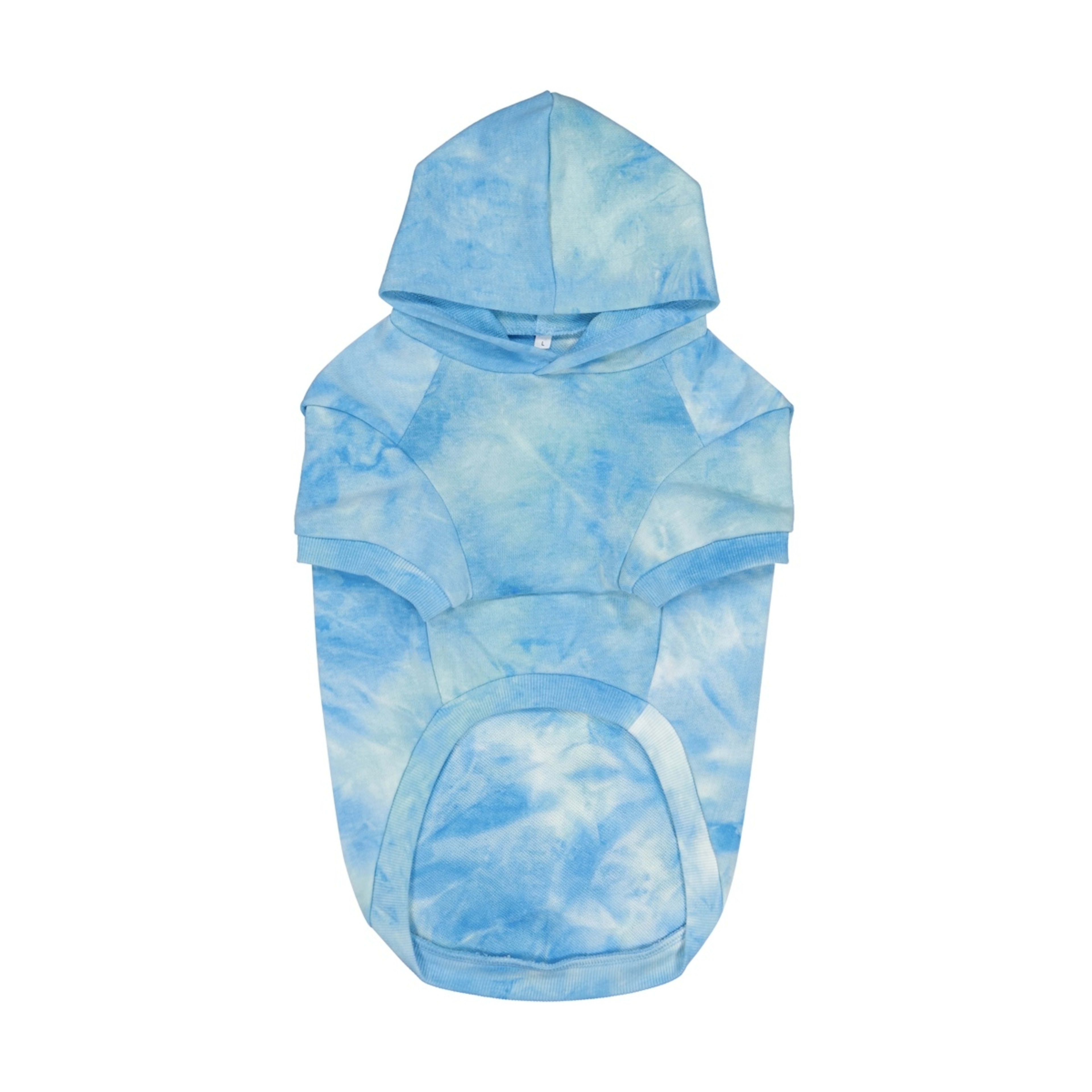 6 Pet Hoodie Tie Dye - Large, Blue, 6 of 10